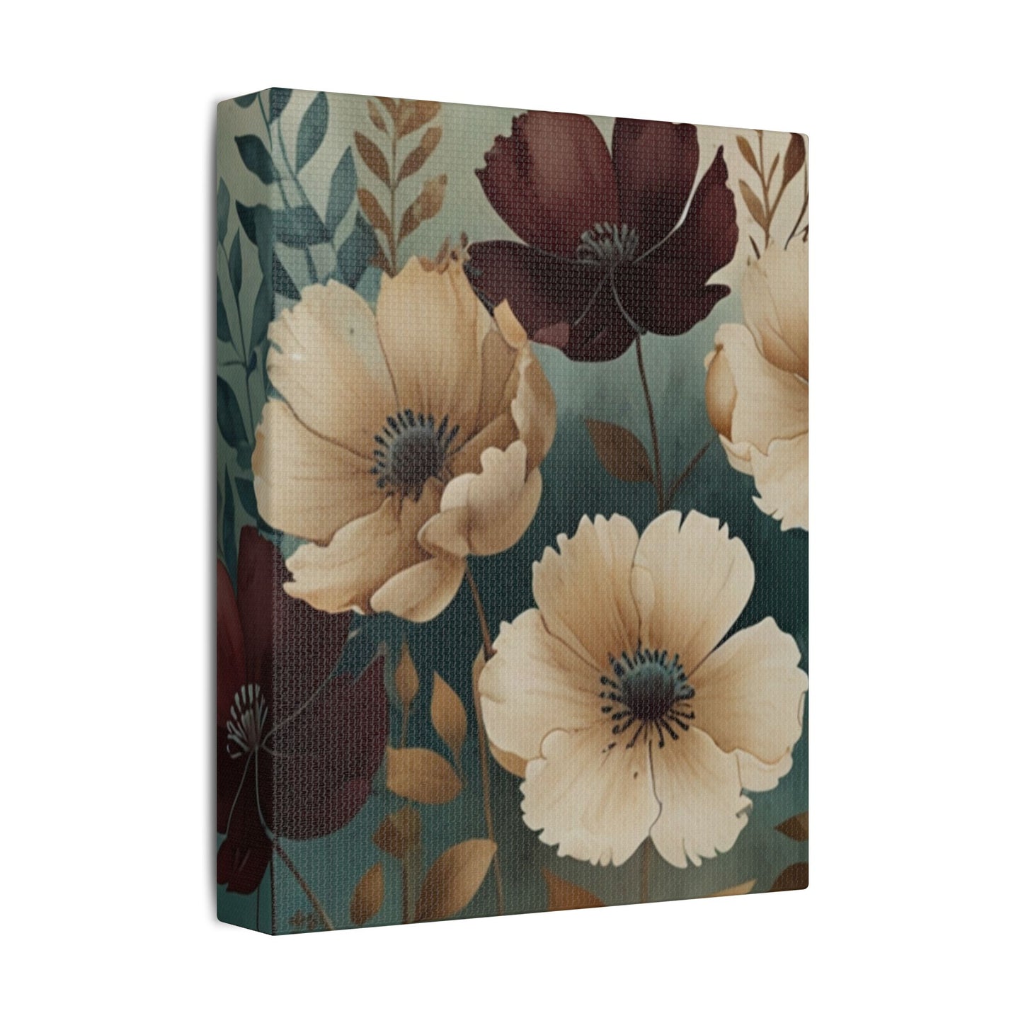 Floral Satin Canvas Art | Nature-Inspired Wall Décor