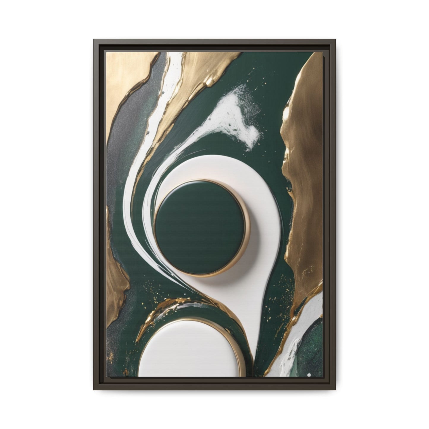 Elegant Abstract Framed Canvas Art - Modern Multi-Color Home Decor