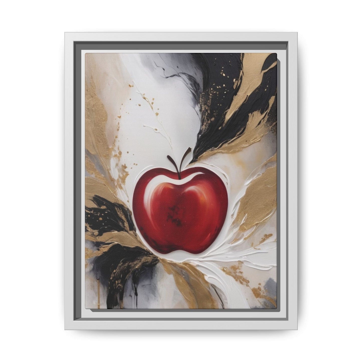 Elegant Apple Canvas Art Print - Framed Wall Decor