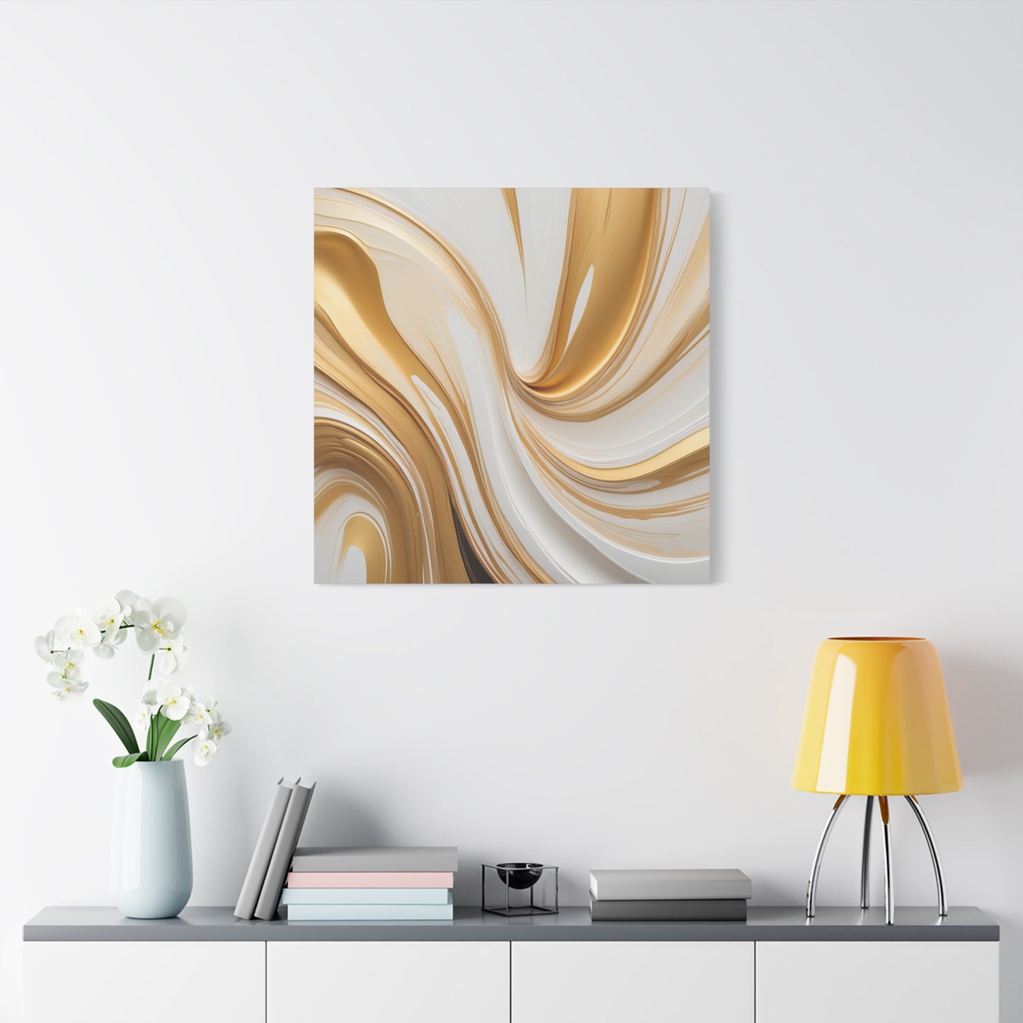 Gilded Currents – Luxe Abstract Fluid Canvas