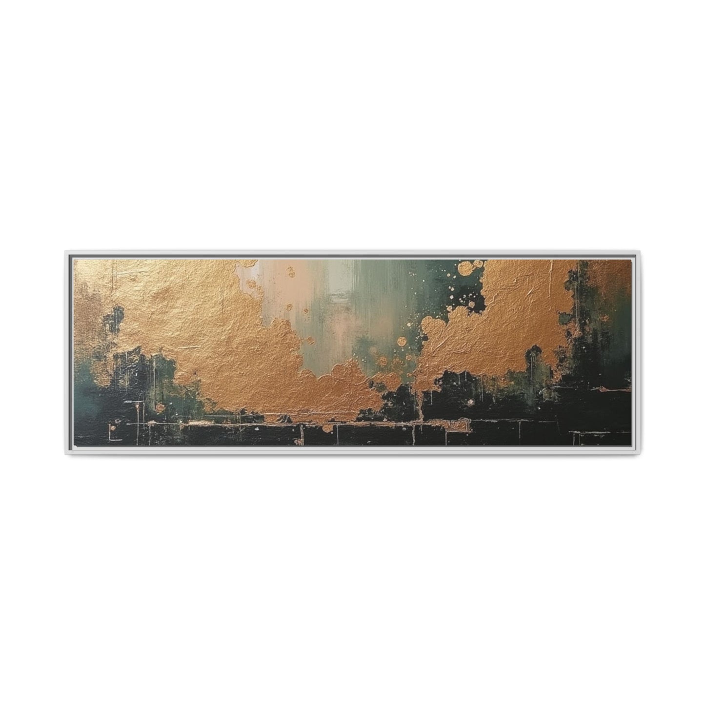 Elegant Matte Canvas Wall Art - Multi-Color Abstract Framed Decor