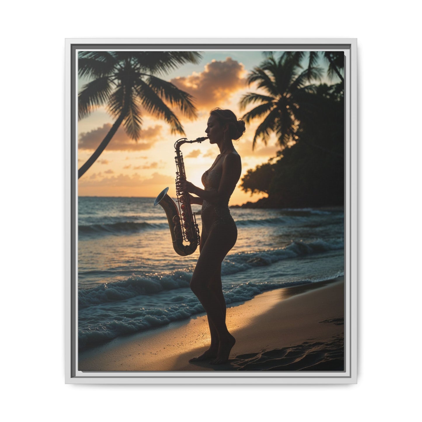 Saxophone Sunset on the beach