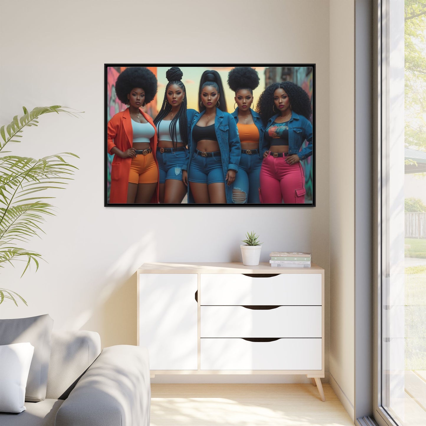 Matte Canvas, Framed (Multi-color)