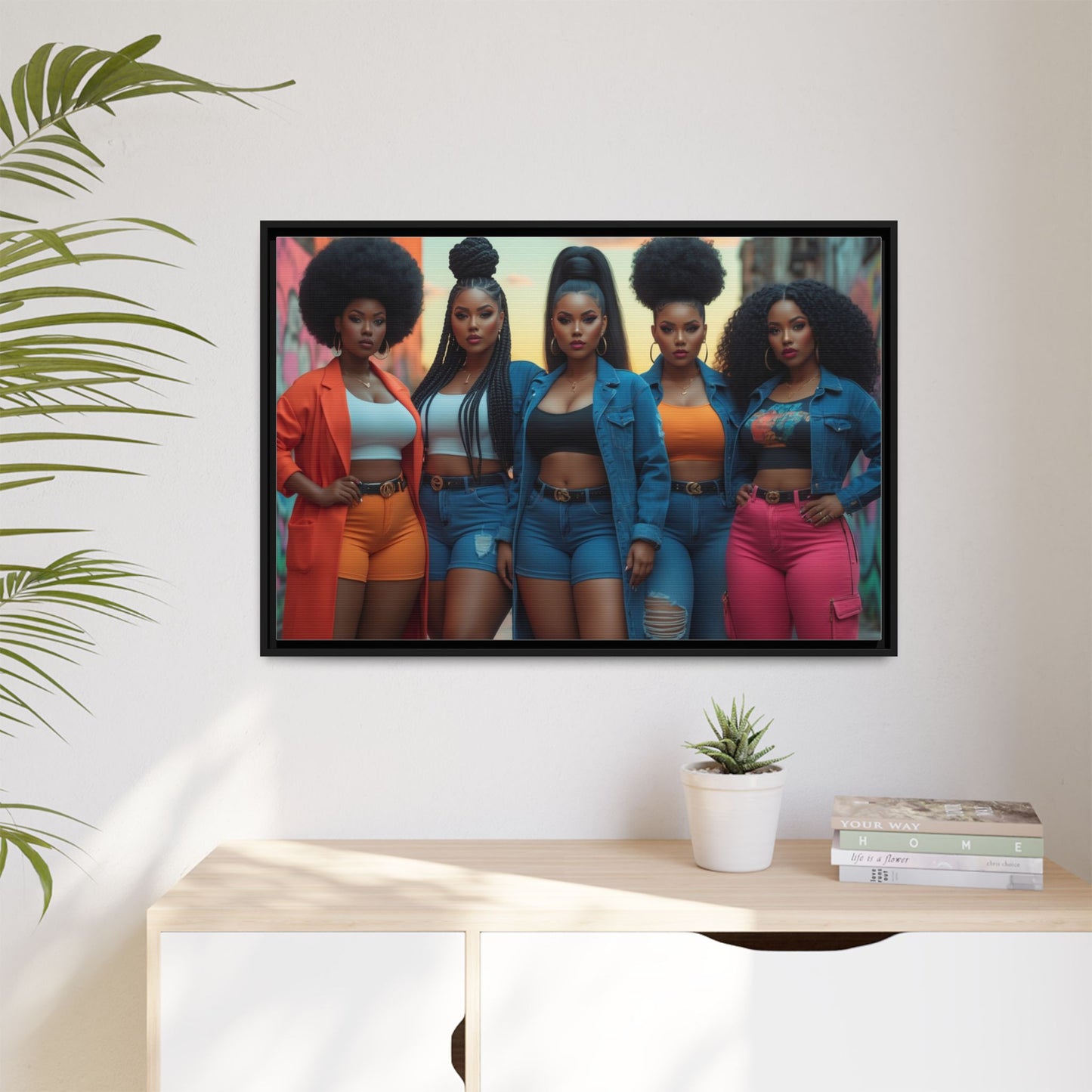 Matte Canvas, Framed (Multi-color)