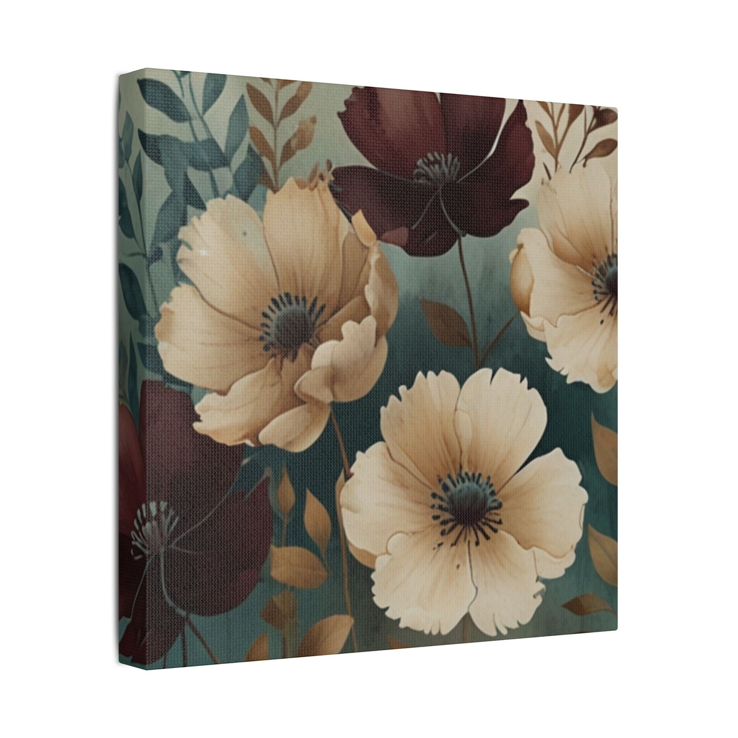 Floral Satin Canvas Art | Nature-Inspired Wall Décor