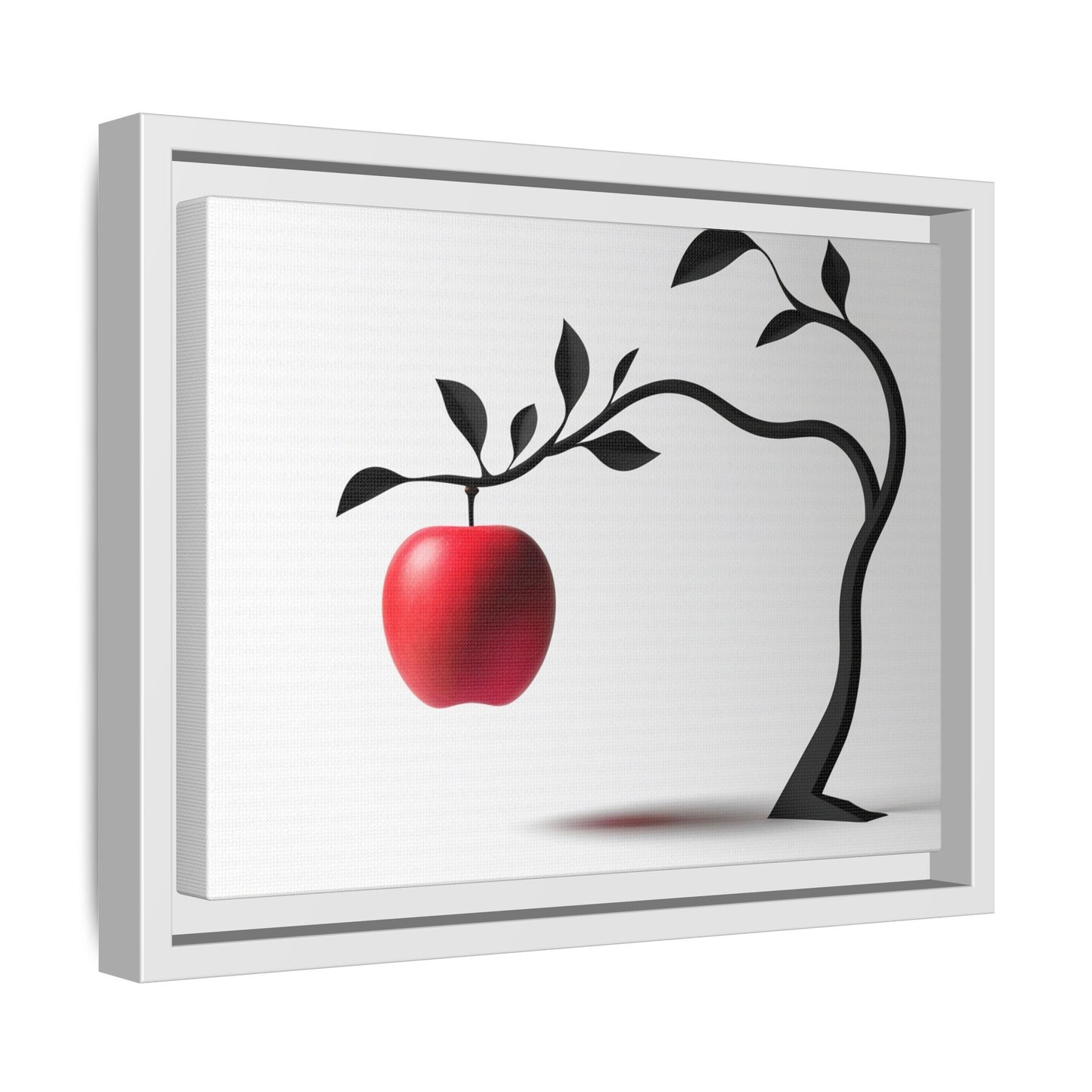 Modern Framed Canvas Art - Red Apple Tree Decor for Home & Office