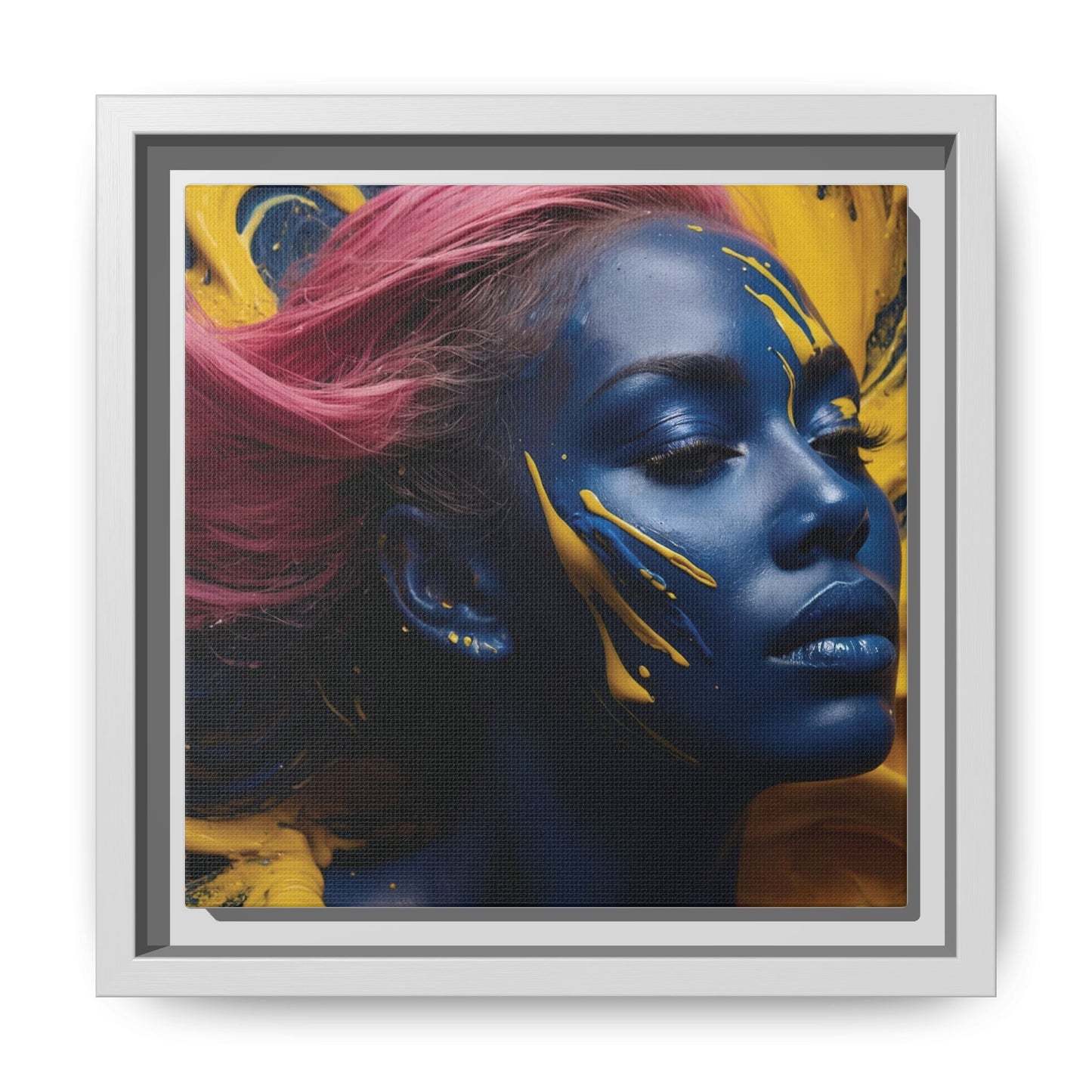 Vibrant Abstract Art Print - Multicolor Framed Canvas Wall Decor
