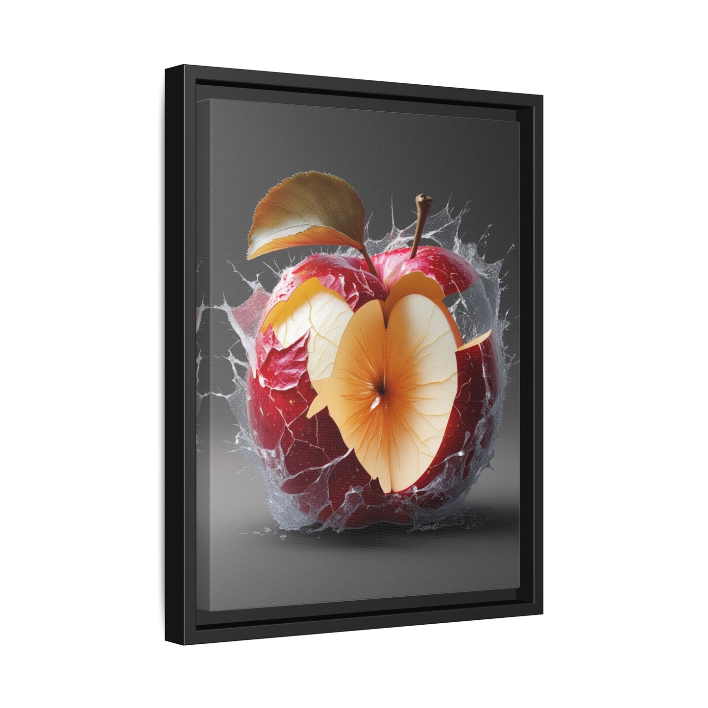 Framed Matte Canvas - Cracked Apple Art - Unique Home Decor