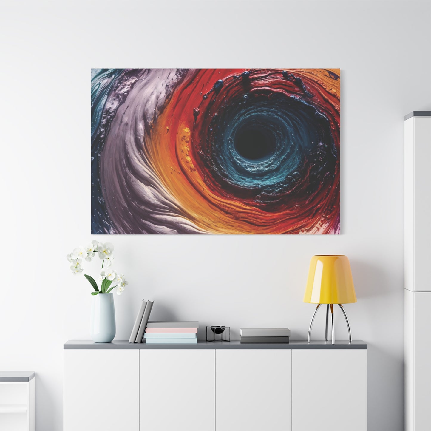 Vibrant Abstract Wall Art Canvas - Swirling Colors