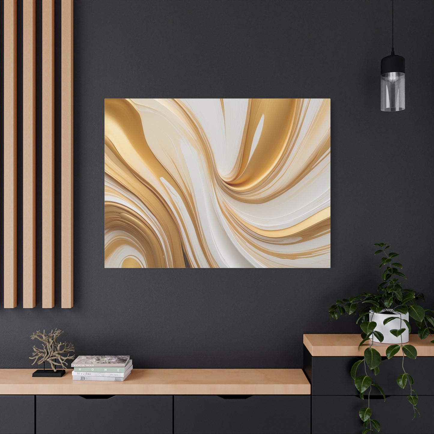 Gilded Currents – Luxe Abstract Fluid Canvas