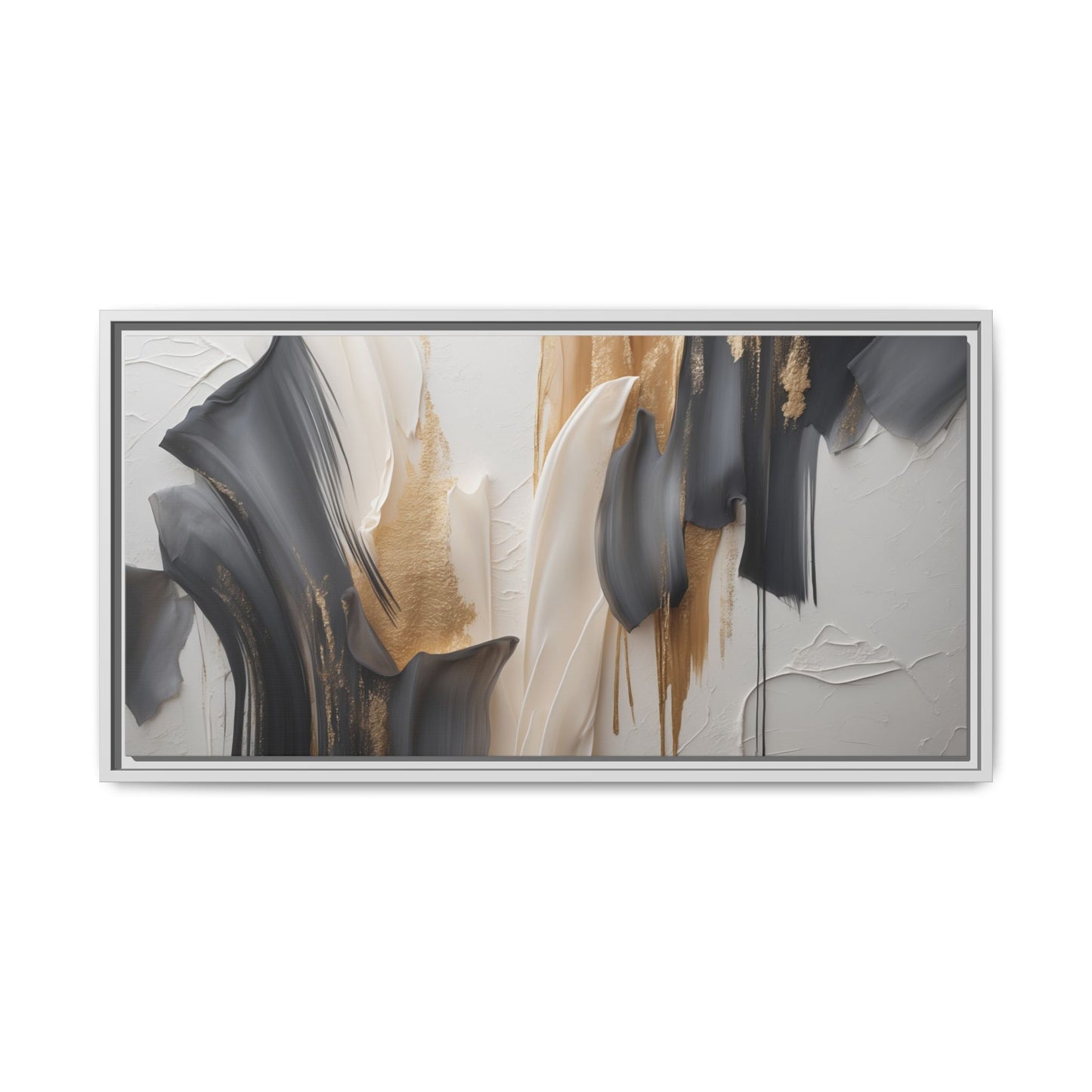 Abstract Multi-Color Framed Canvas Art - Modern Home Decor