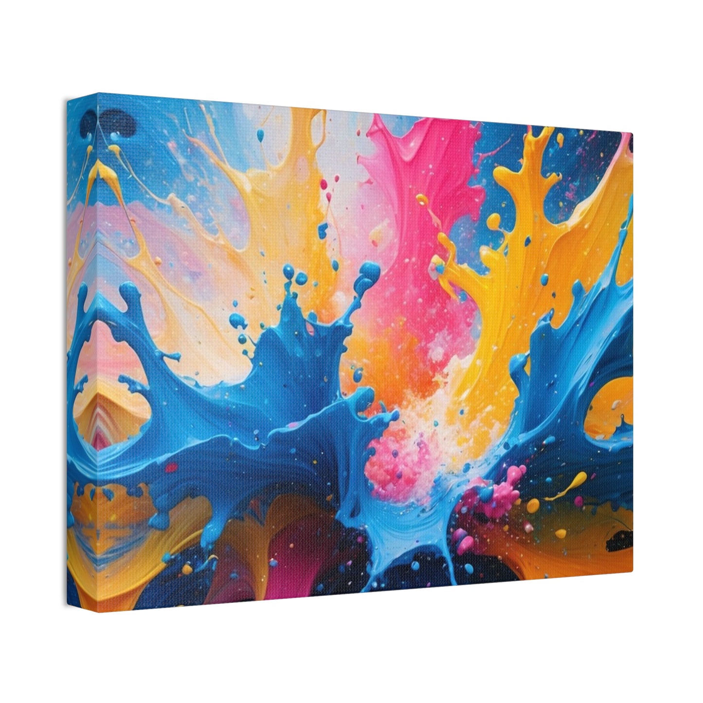 Vibrant Abstract Canvas Art - Colorful Splash Wall Decor