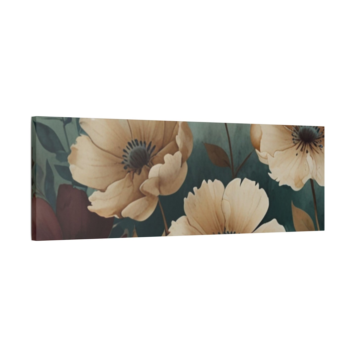 Floral Satin Canvas Art | Nature-Inspired Wall Décor