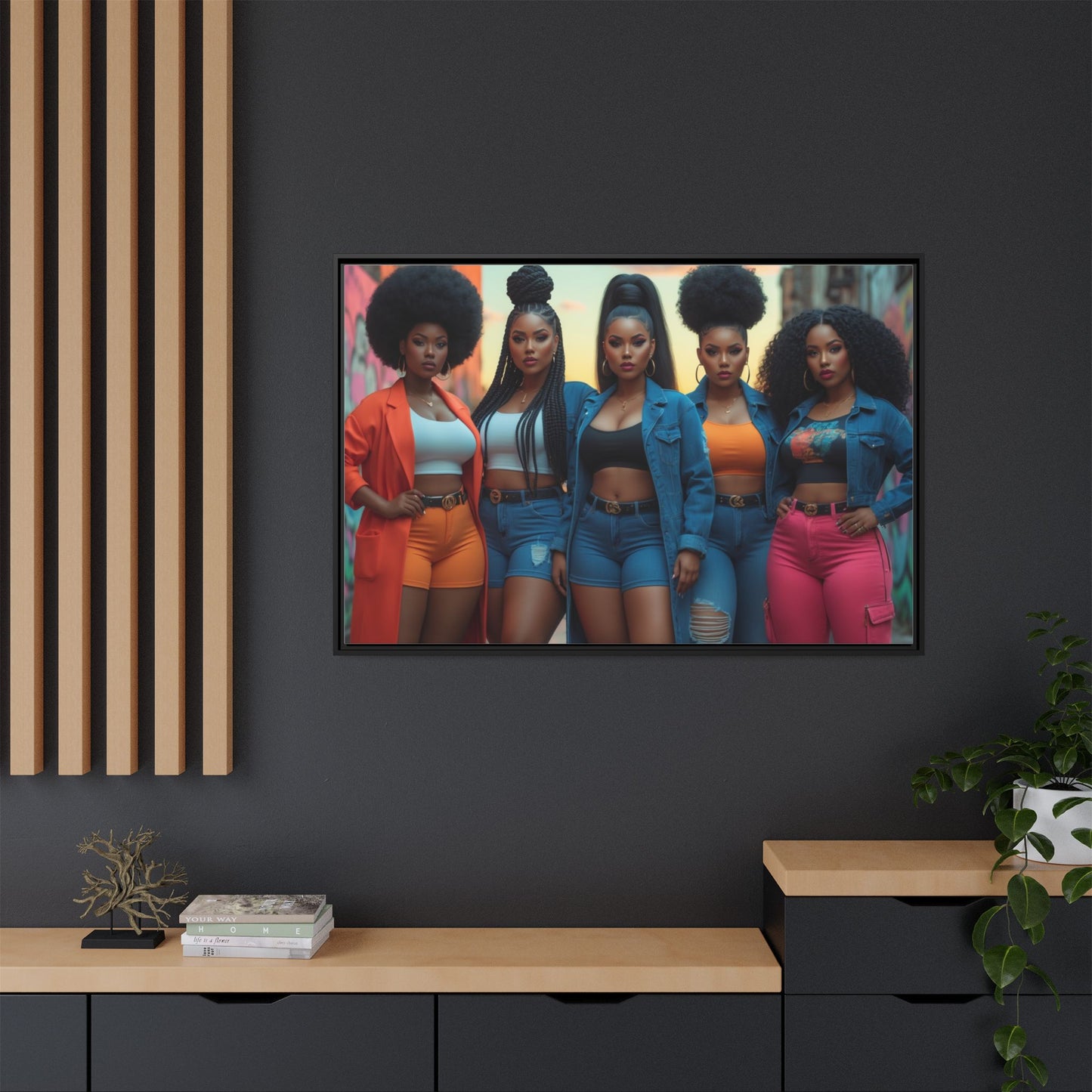 Matte Canvas, Framed (Multi-color)