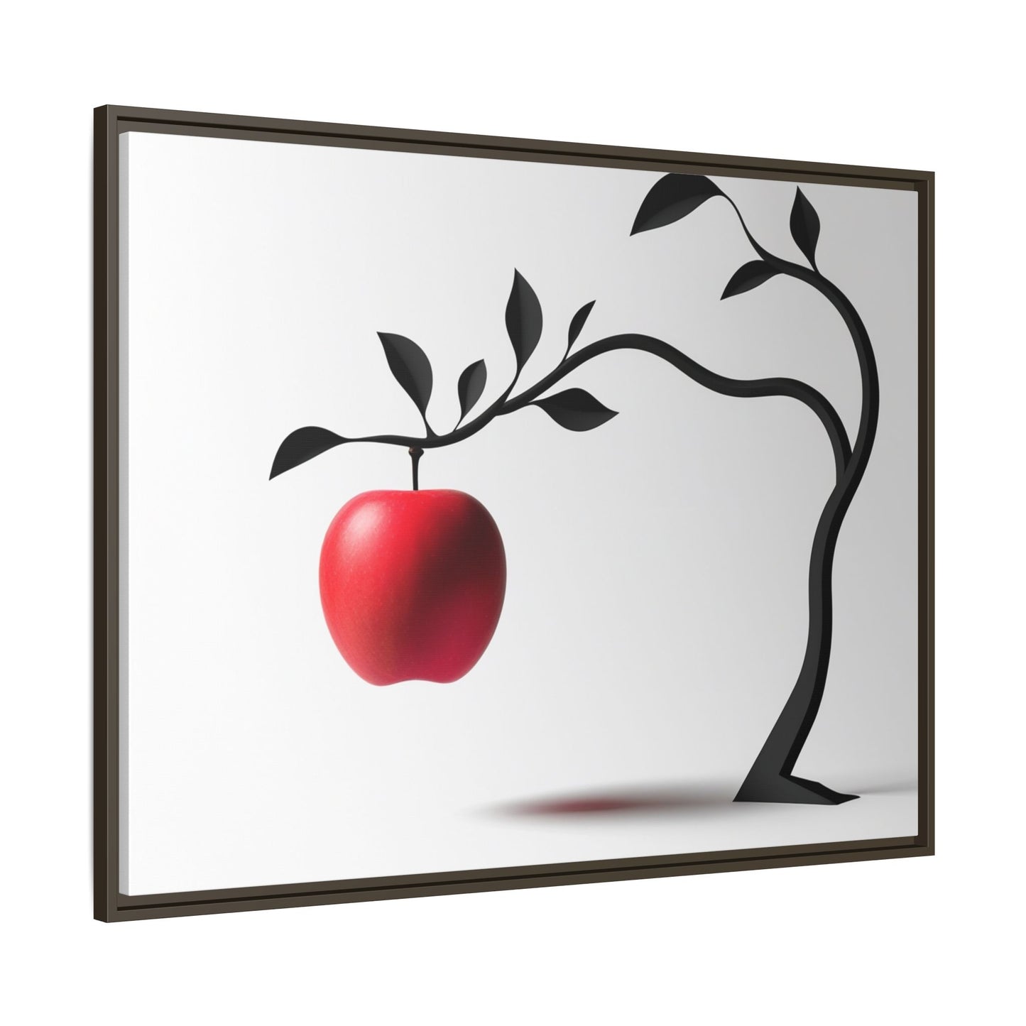 Modern Framed Canvas Art - Red Apple Tree Decor for Home & Office