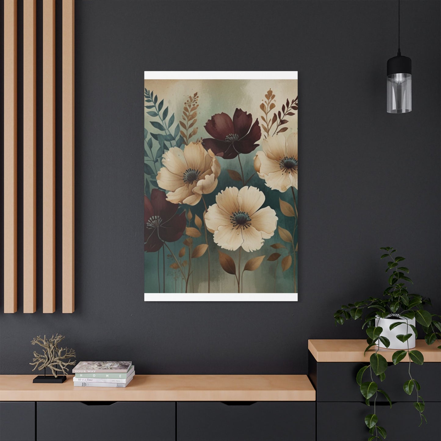 Floral Satin Canvas Art | Nature-Inspired Wall Décor