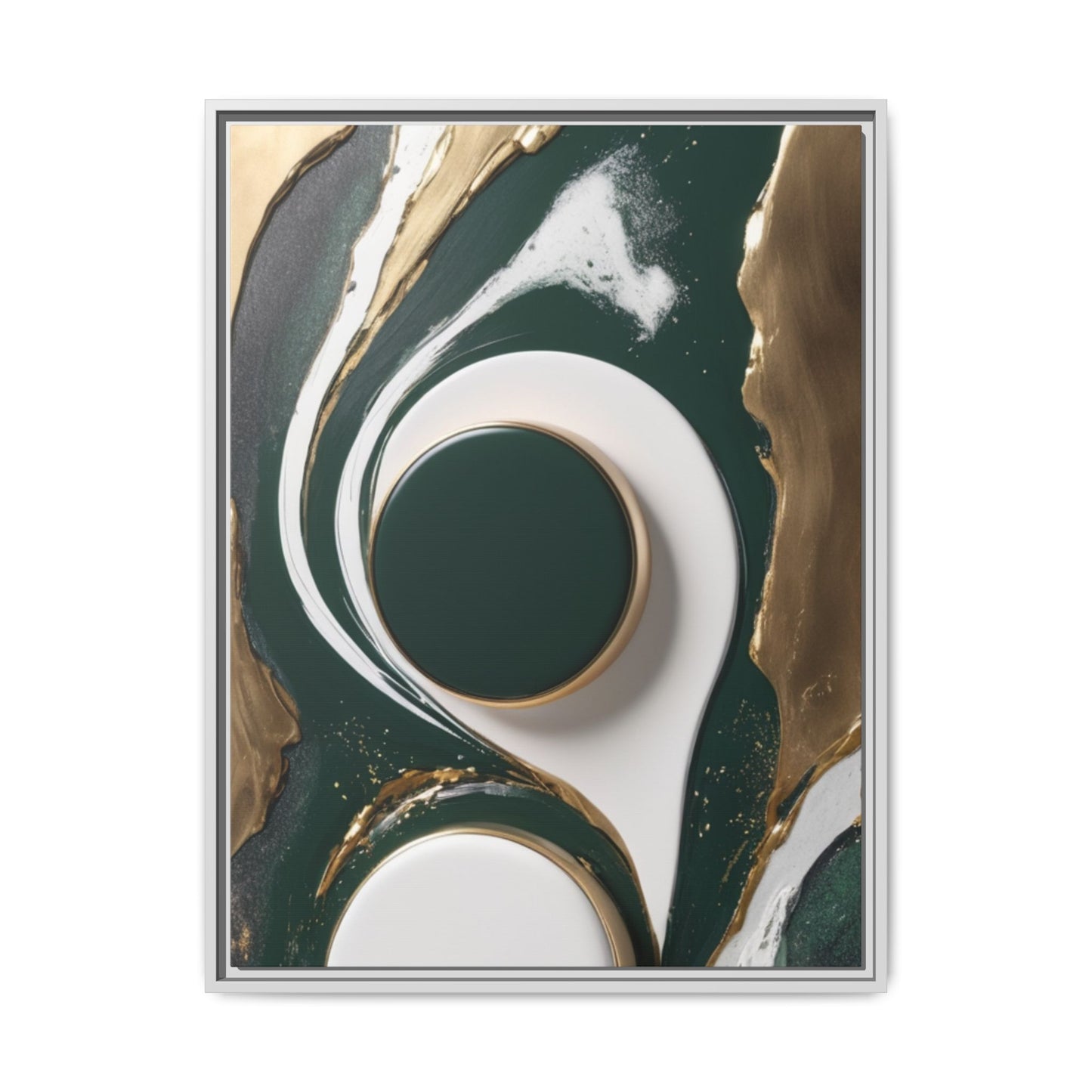Elegant Abstract Framed Canvas Art - Modern Multi-Color Home Decor