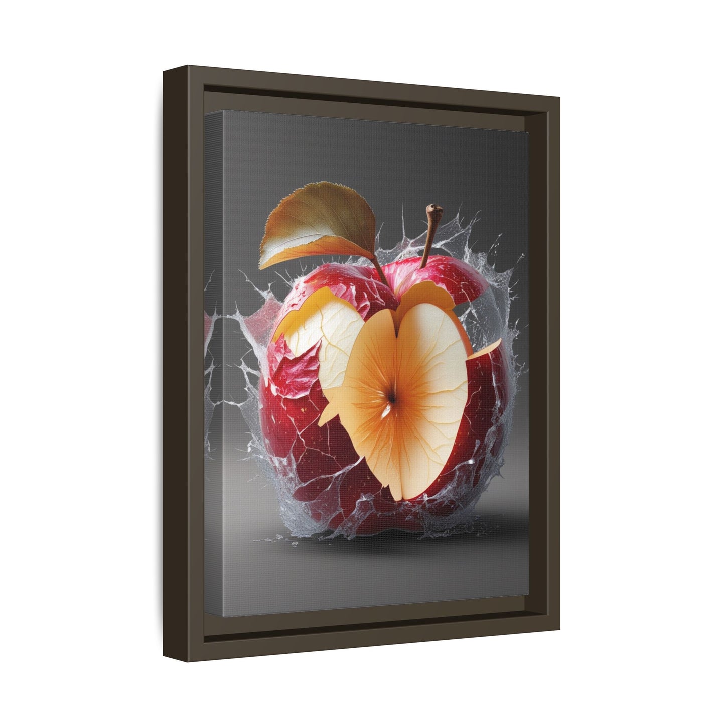 Framed Matte Canvas - Cracked Apple Art - Unique Home Decor