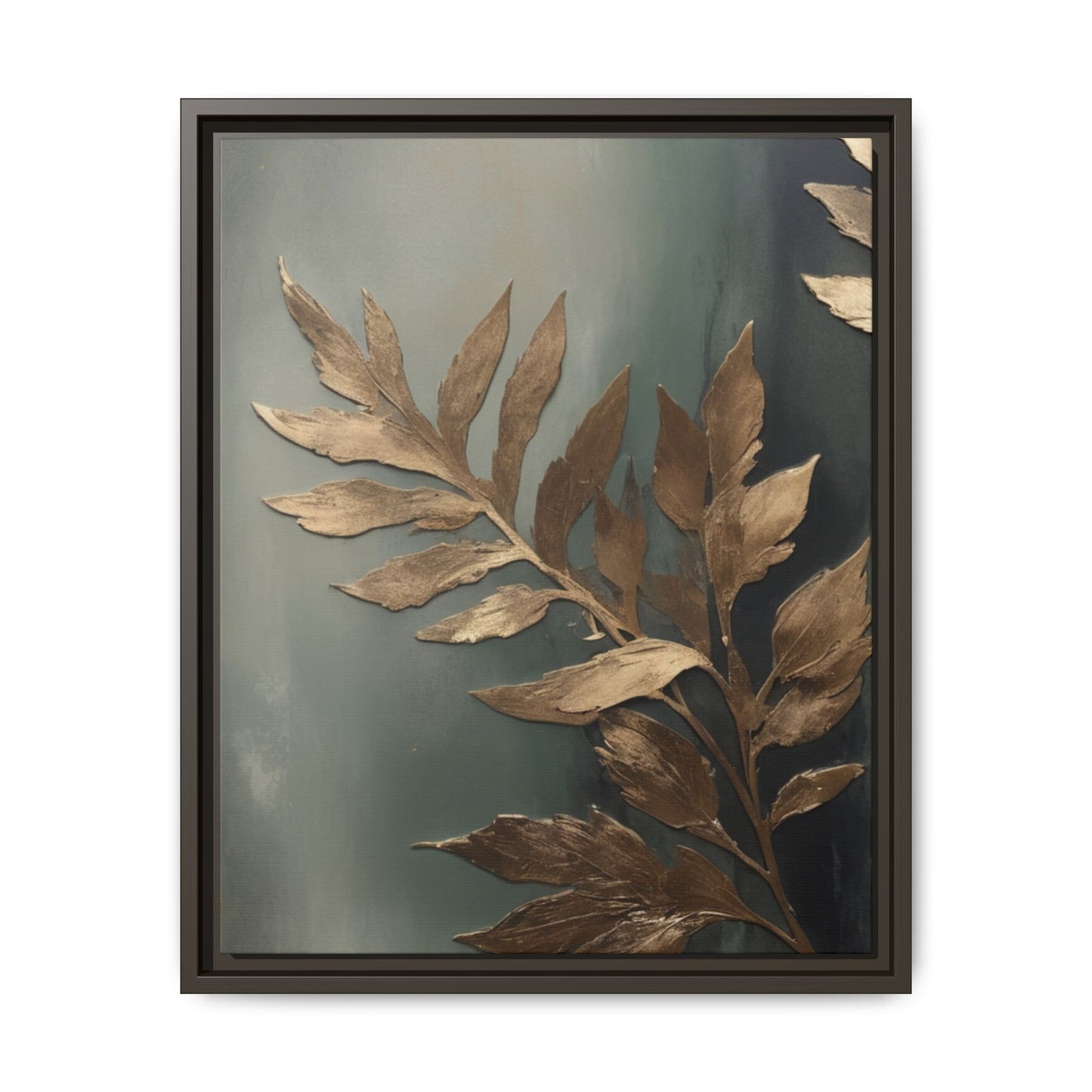 luxury Gold Leaf Framed Canvas Art - Multi-color Home Decor
