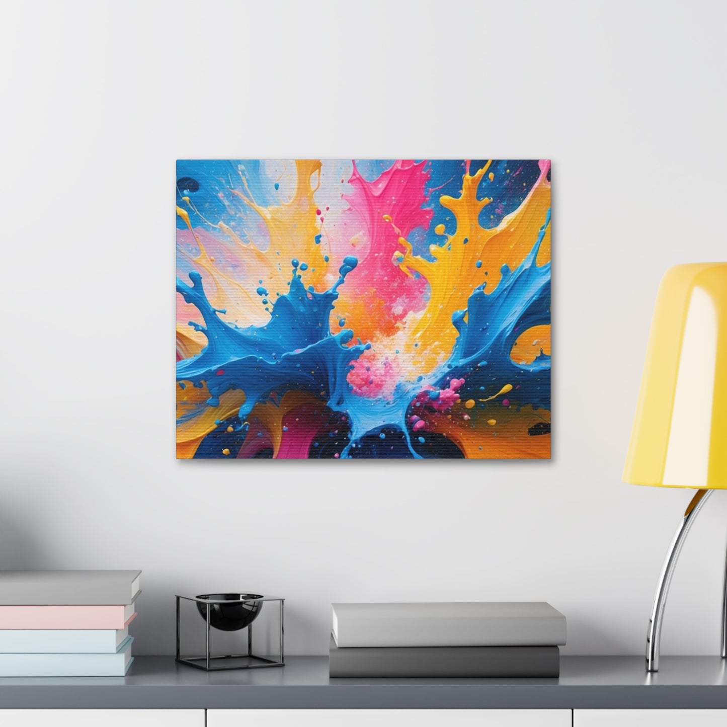 Vibrant Abstract Canvas Art - Colorful Splash Wall Decor