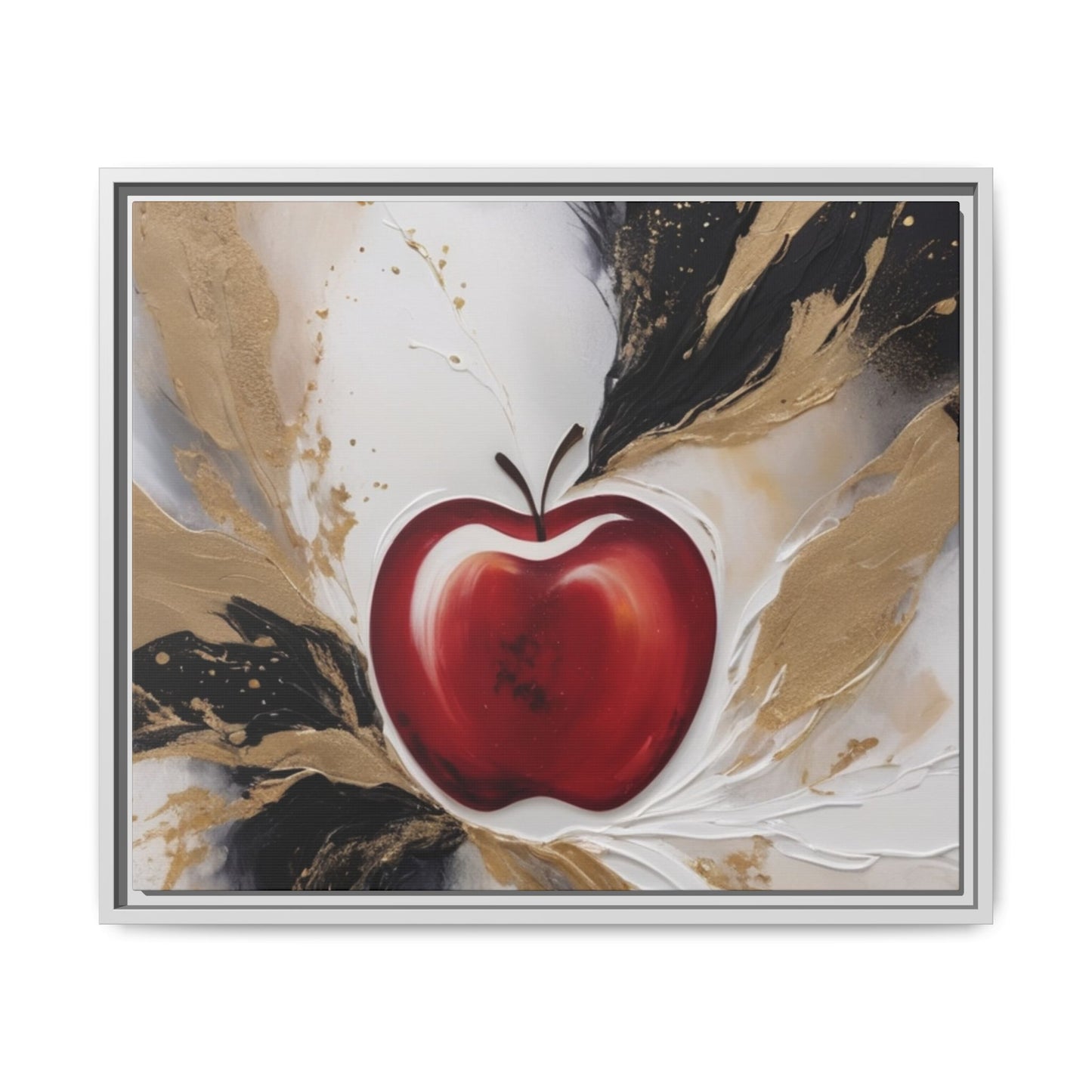 Elegant Apple Canvas Art Print - Framed Wall Decor