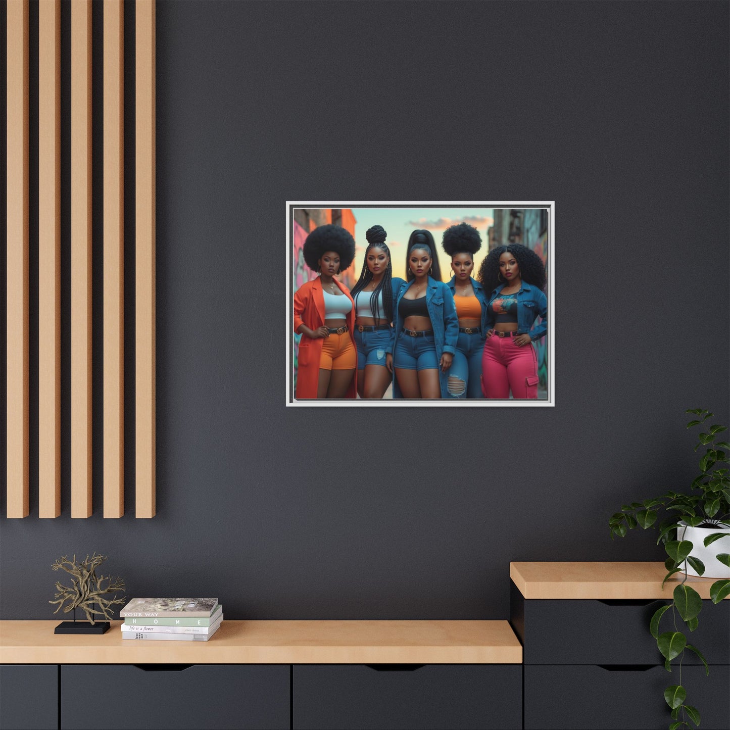 Matte Canvas, Framed (Multi-color)