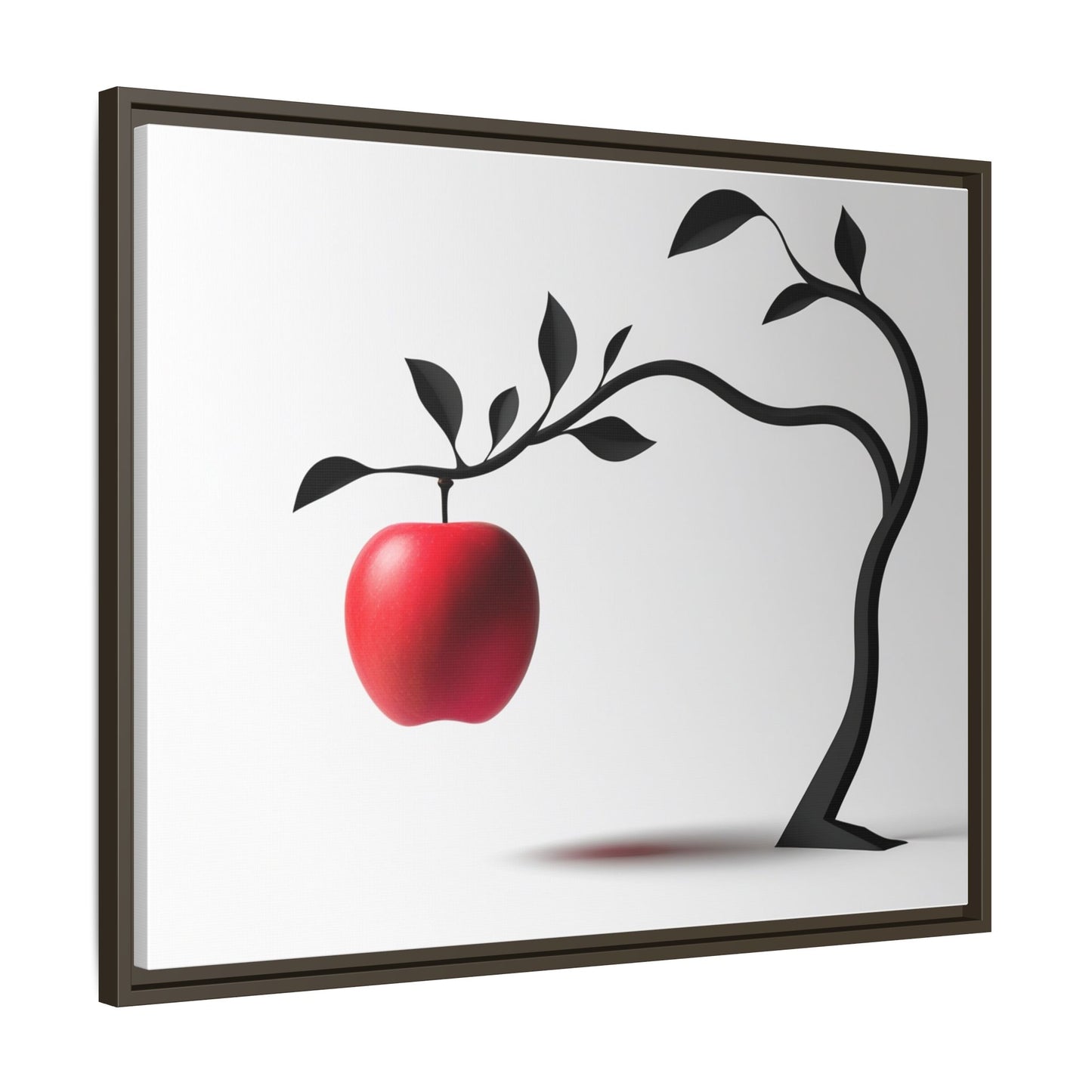 Modern Framed Canvas Art - Red Apple Tree Decor for Home & Office