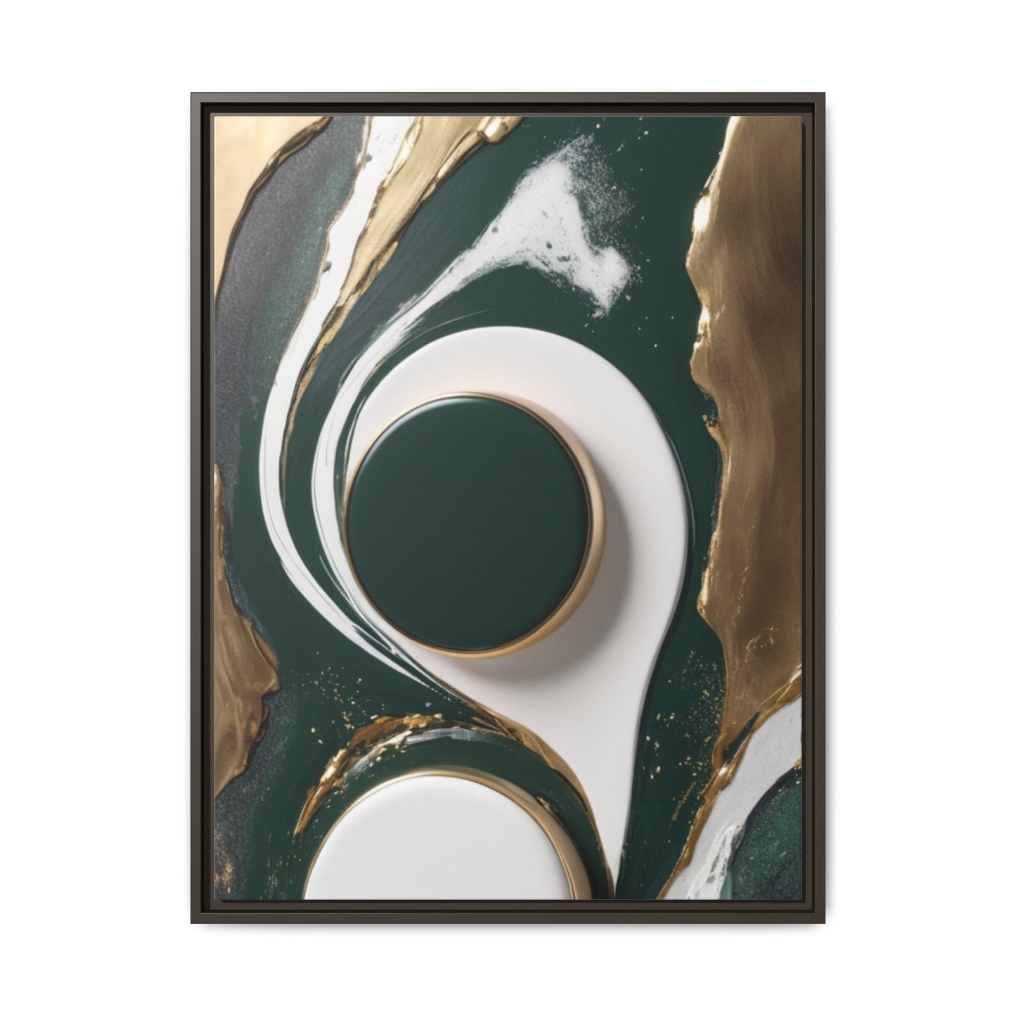 Elegant Abstract Framed Canvas Art - Modern Multi-Color Home Decor