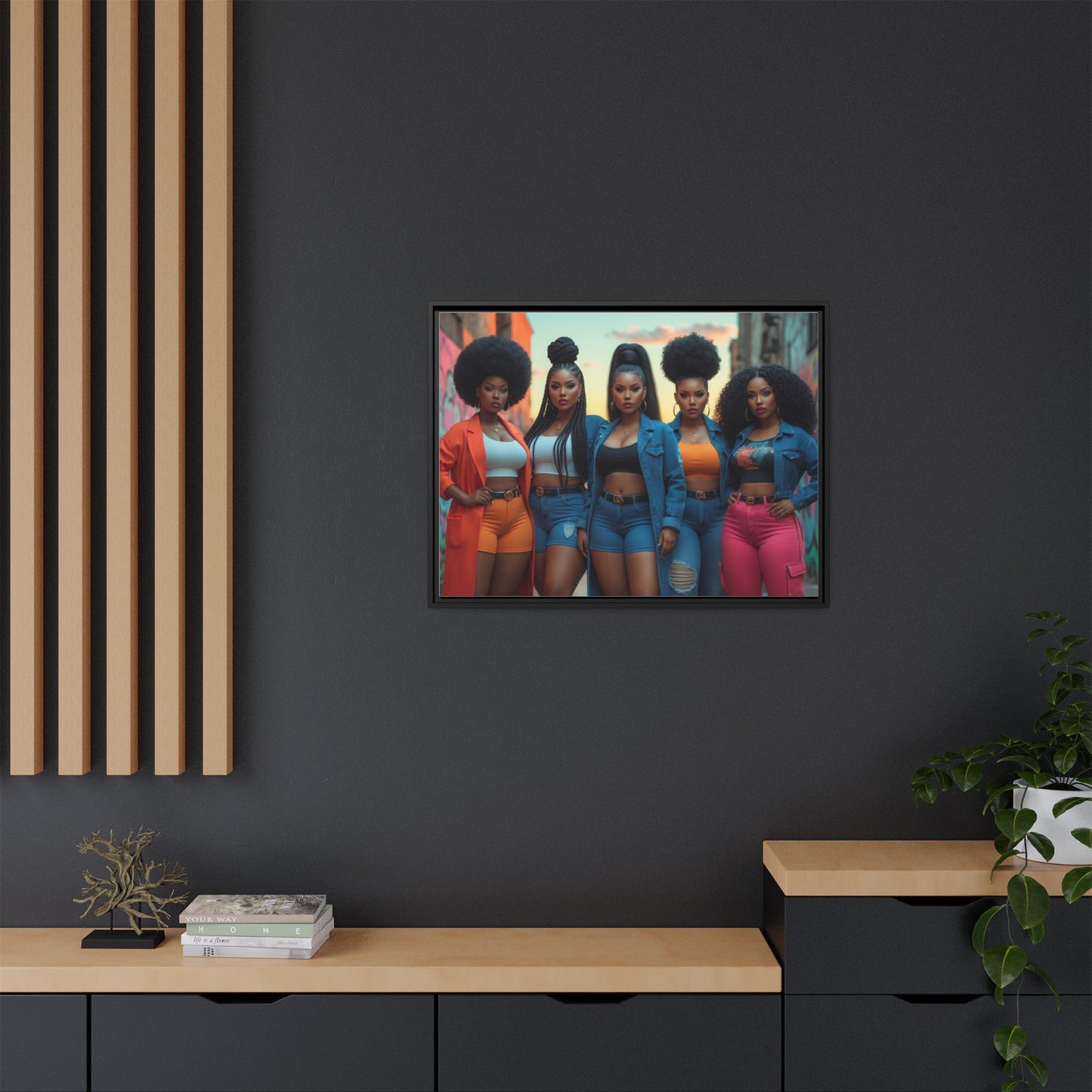Matte Canvas, Framed (Multi-color)