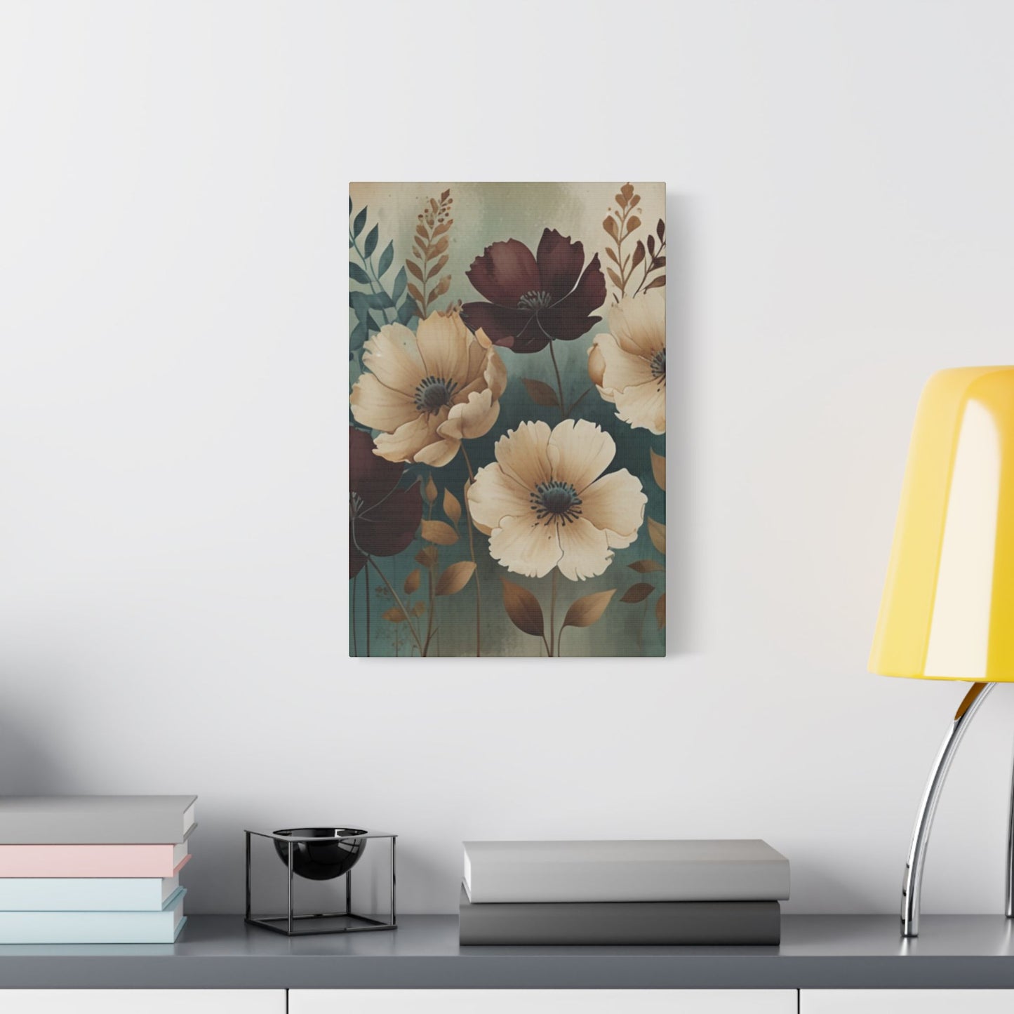 Floral Satin Canvas Art | Nature-Inspired Wall Décor