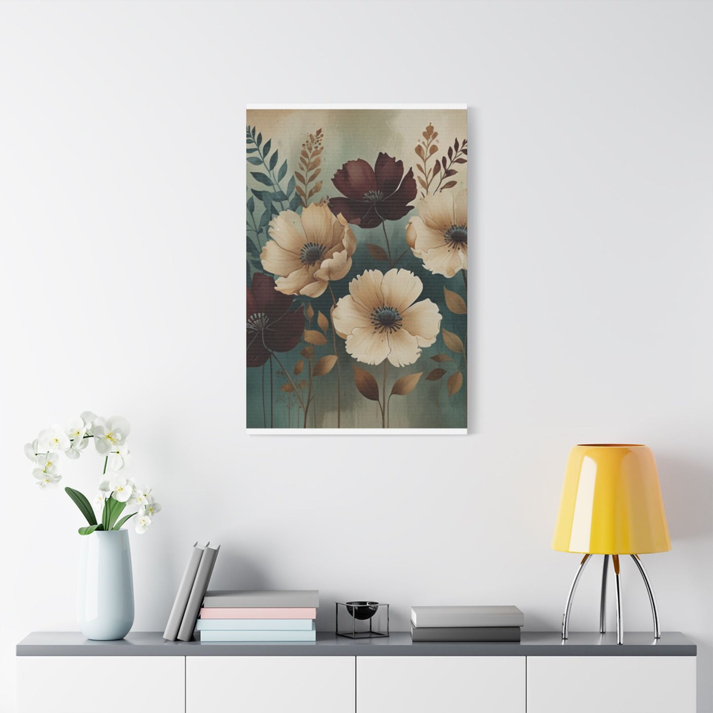 Floral Satin Canvas Art | Nature-Inspired Wall Décor