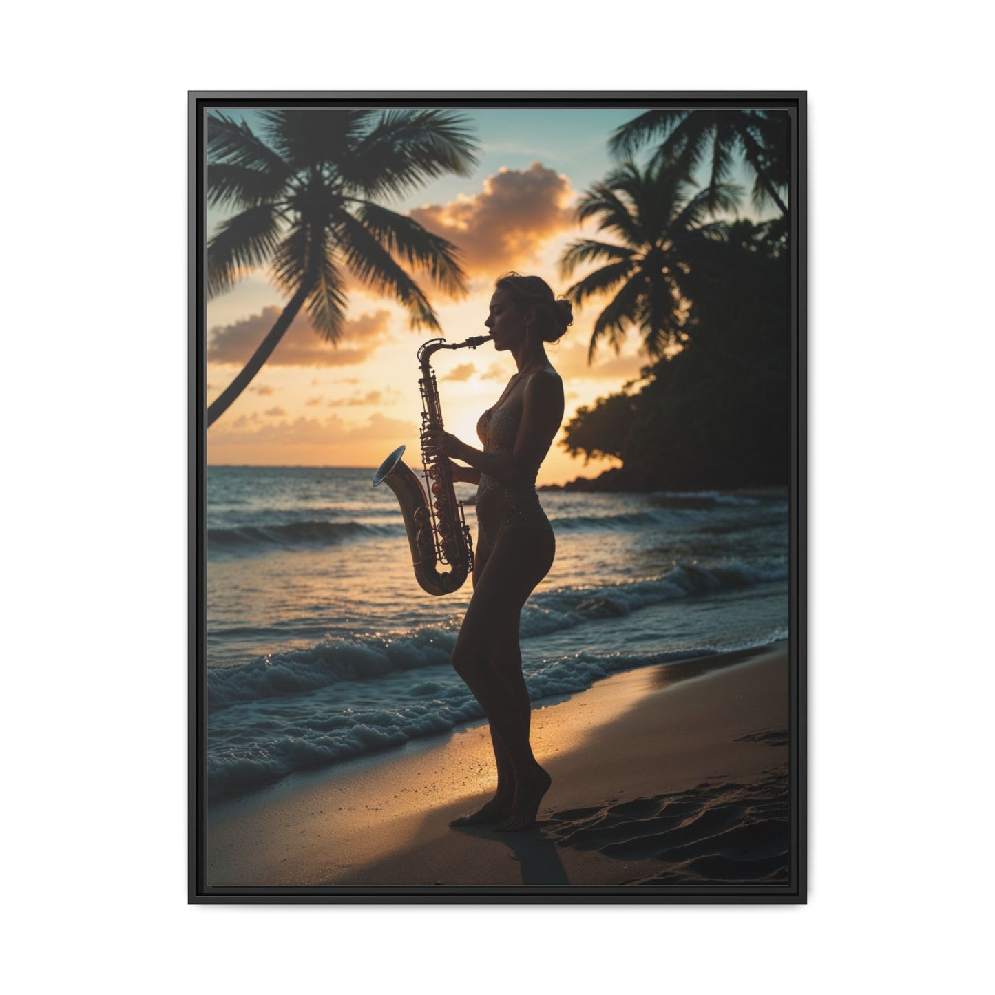 Saxophone Sunset on the beach