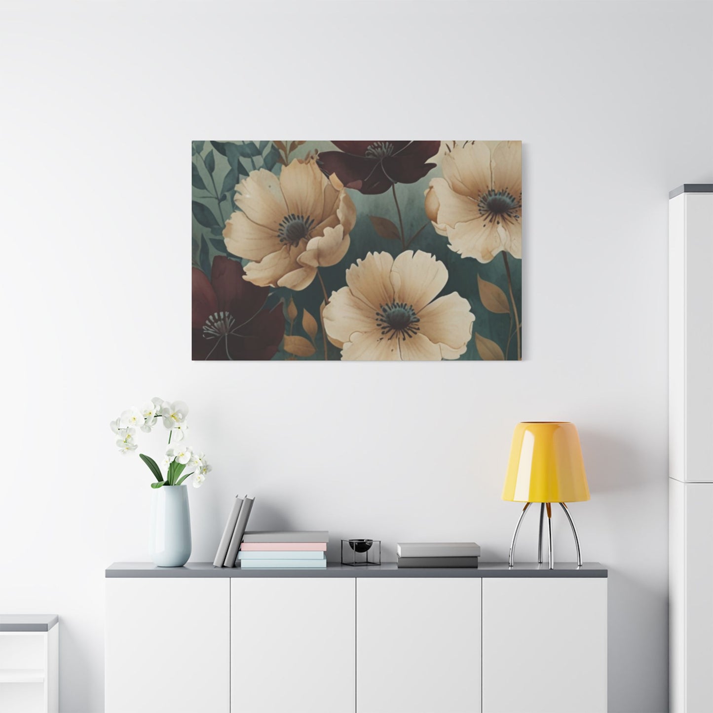 Floral Satin Canvas Art | Nature-Inspired Wall Décor