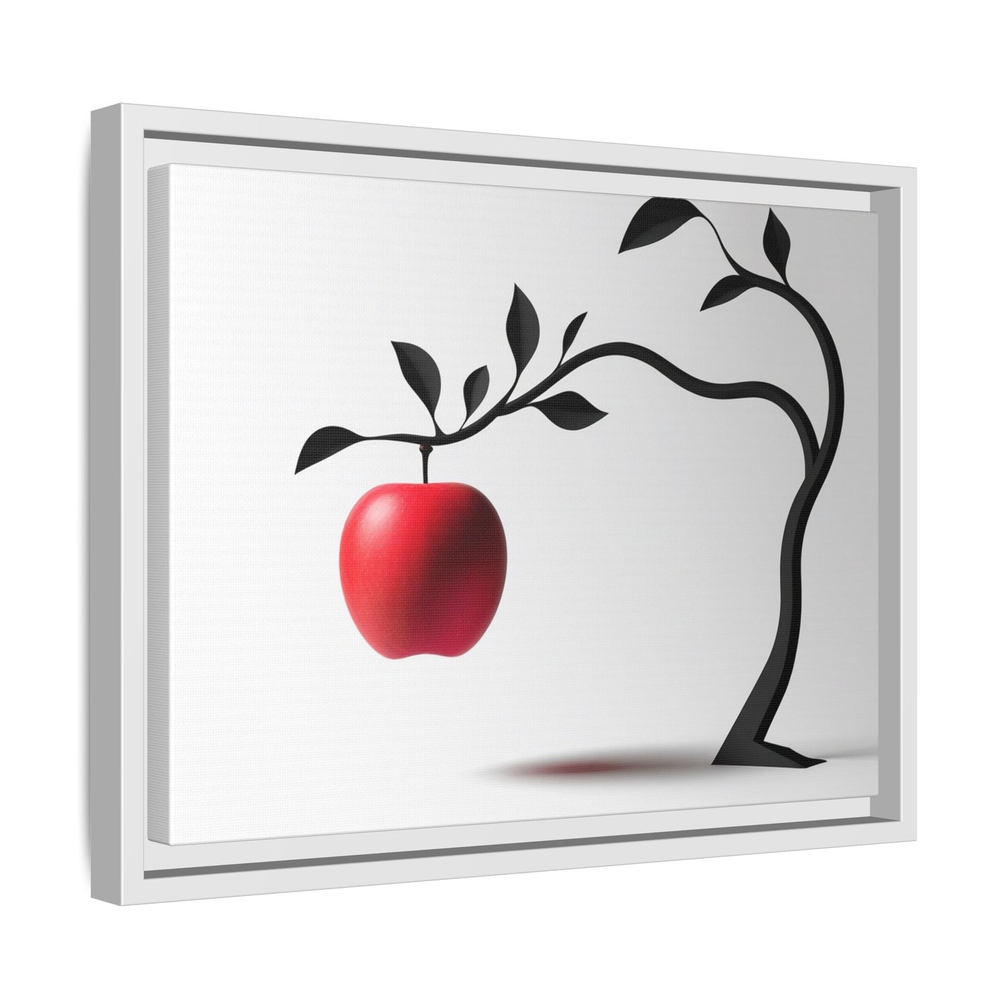 Modern Framed Canvas Art - Red Apple Tree Decor for Home & Office