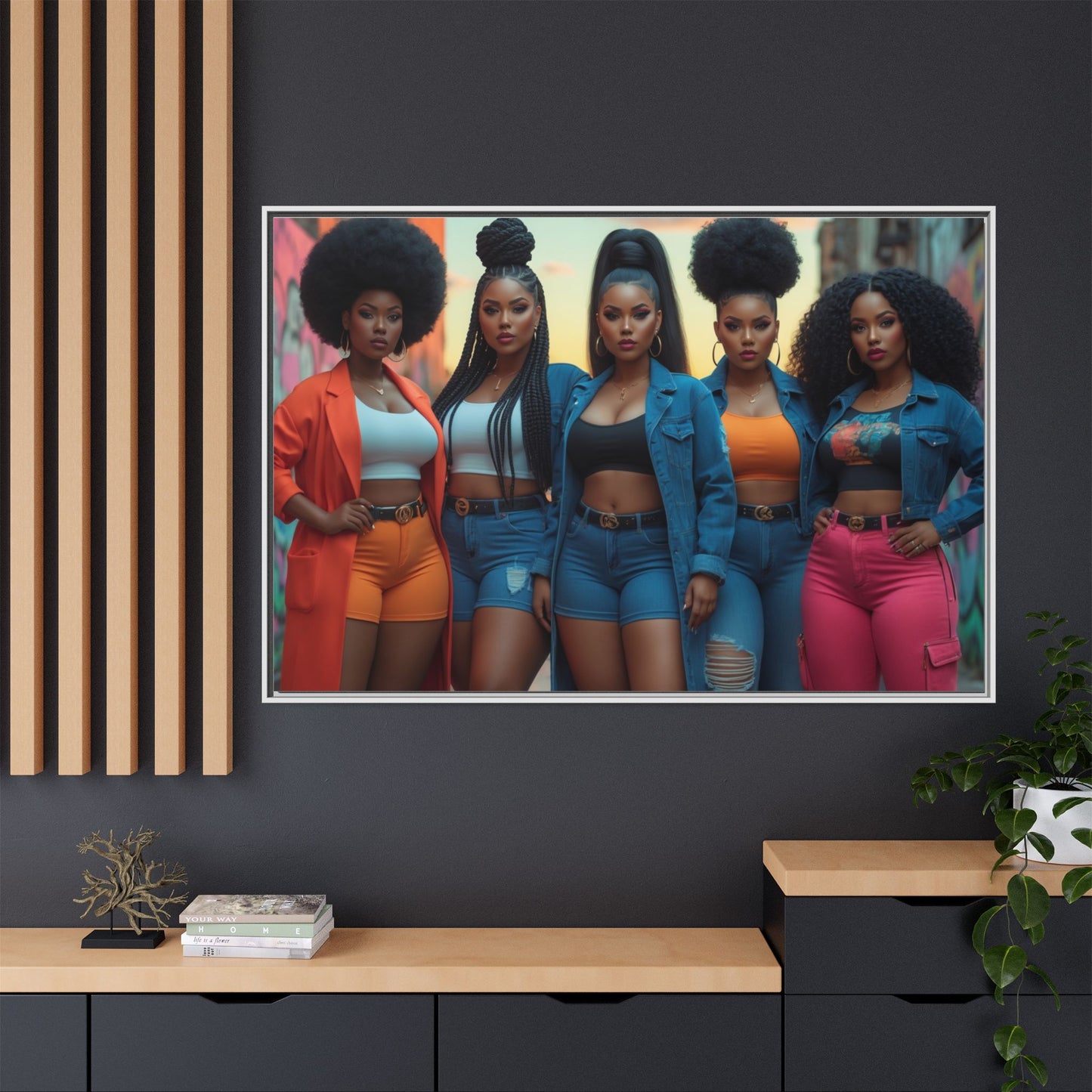 Matte Canvas, Framed (Multi-color)