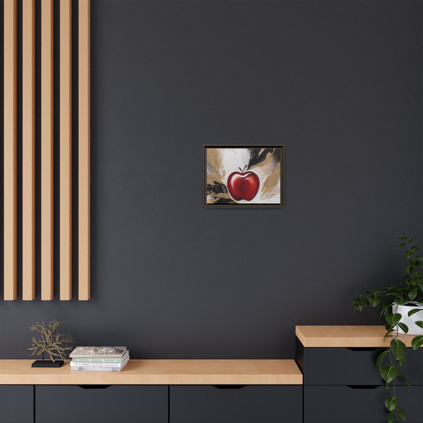 Elegant Apple Canvas Art Print - Framed Wall Decor