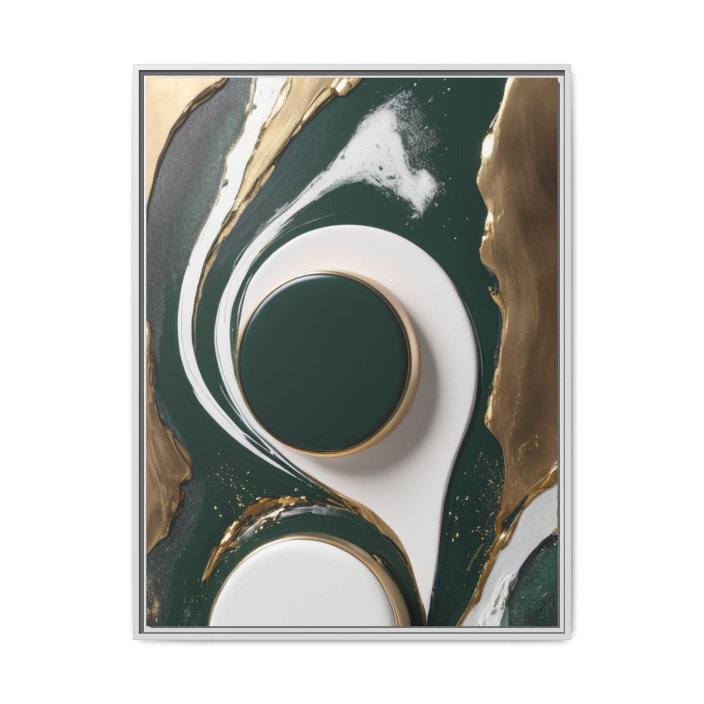 Elegant Abstract Framed Canvas Art - Modern Multi-Color Home Decor