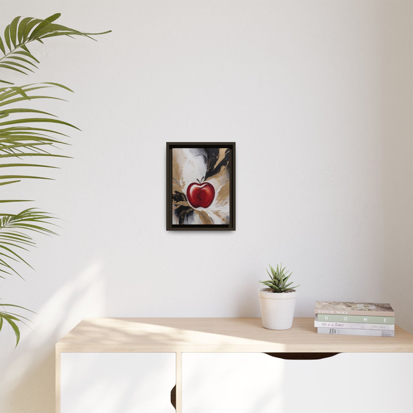 Elegant Apple Canvas Art Print - Framed Wall Decor