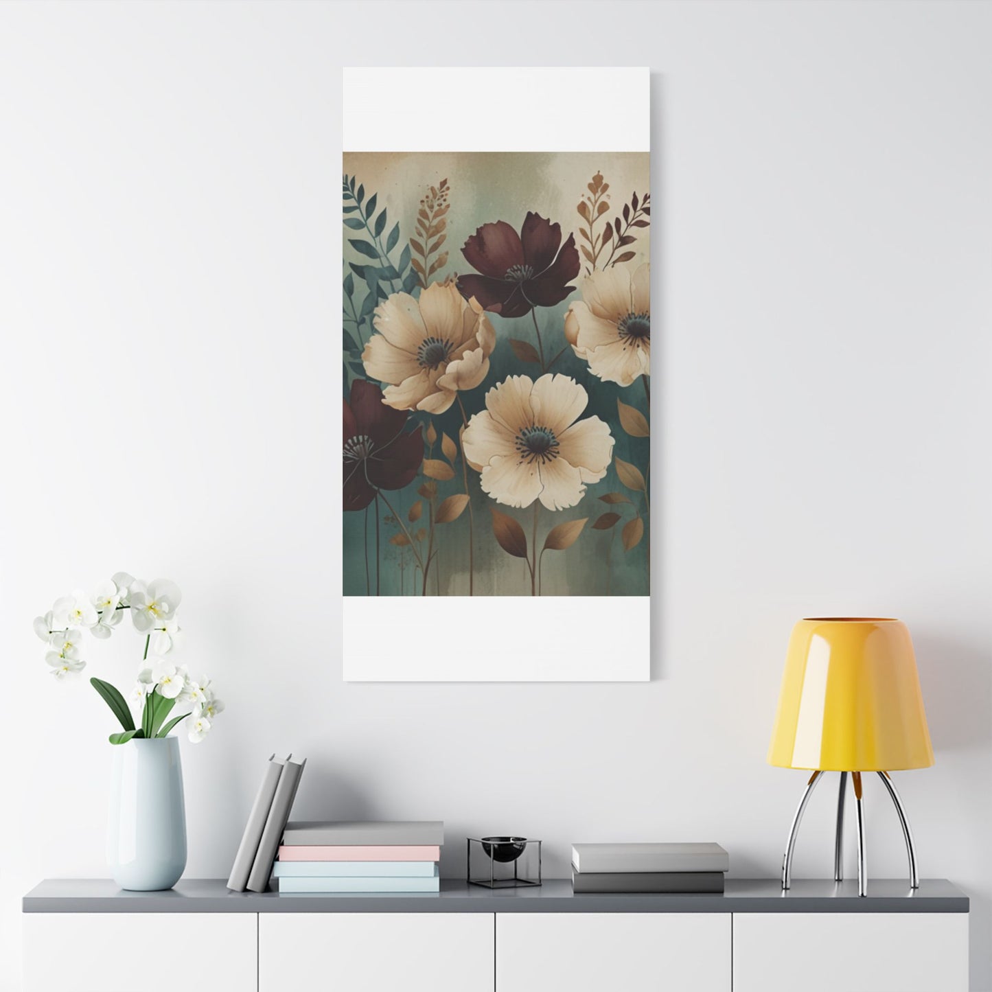 Floral Satin Canvas Art | Nature-Inspired Wall Décor