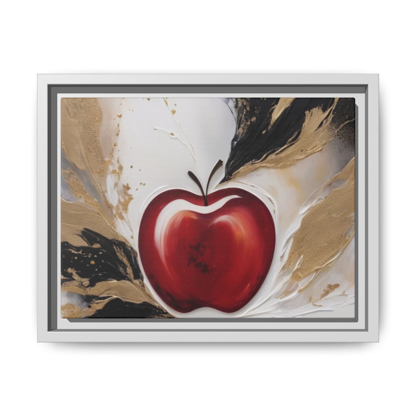 Elegant Apple Canvas Art Print - Framed Wall Decor