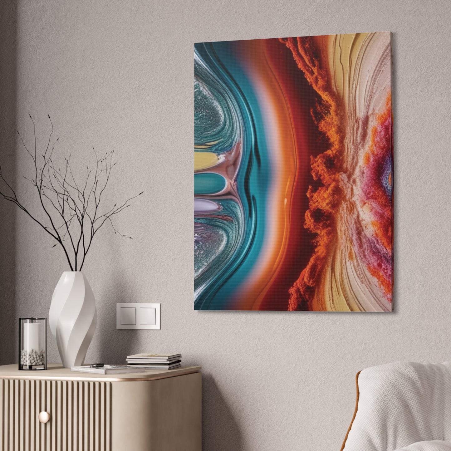 Stunning Abstract Canvas Art - 15" Stretched Wall Decor
