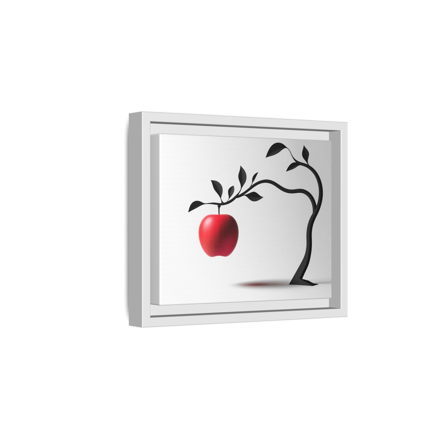 Modern Framed Canvas Art - Red Apple Tree Decor for Home & Office
