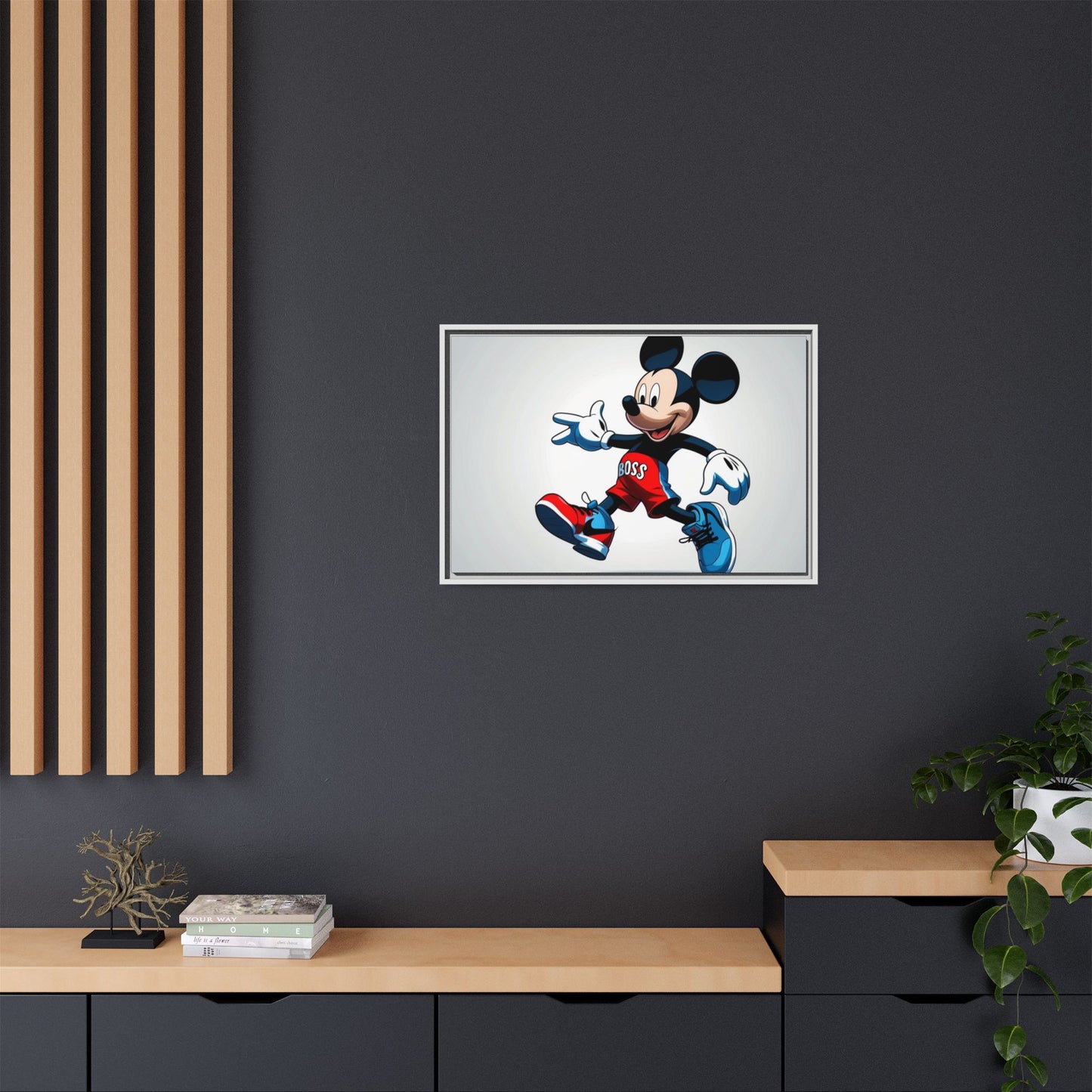Mickey Mouse Boss Framed Canvas Art