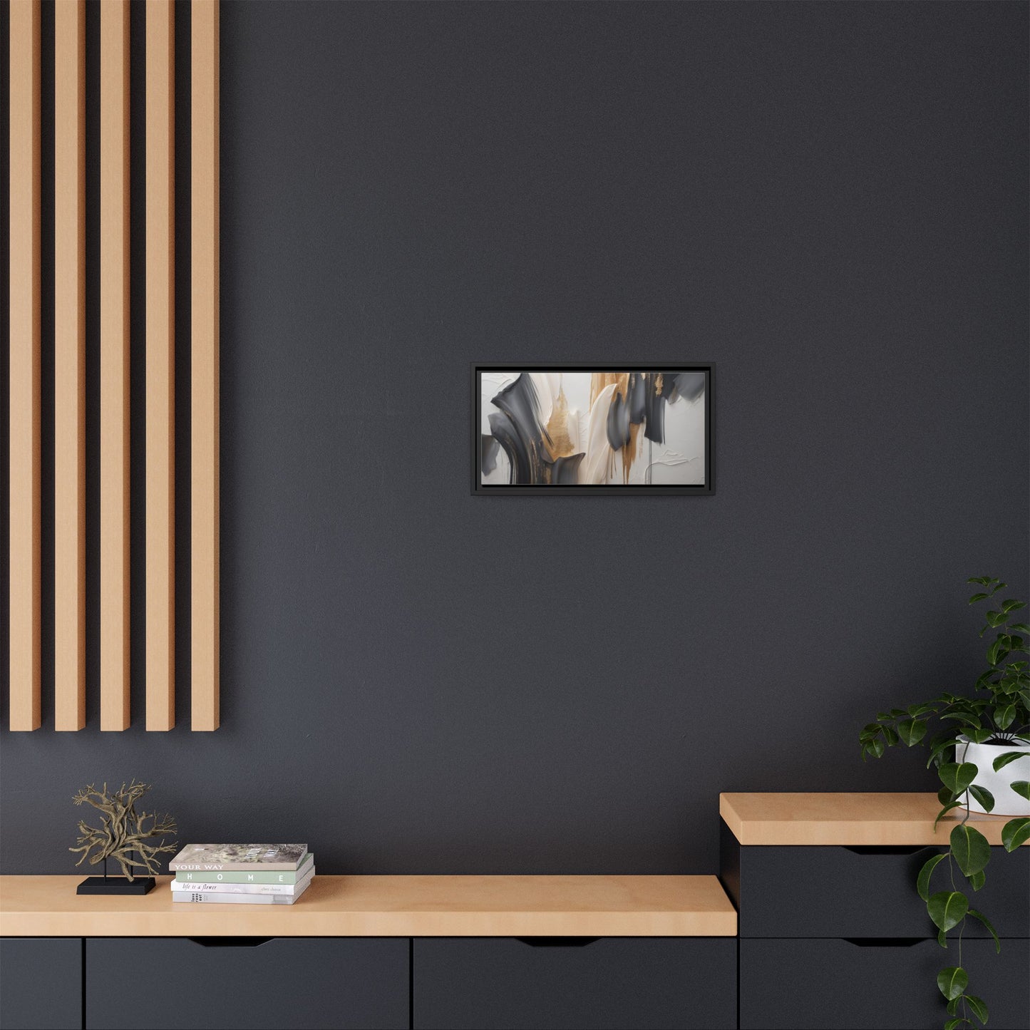 Abstract Multi-Color Framed Canvas Art - Modern Home Decor