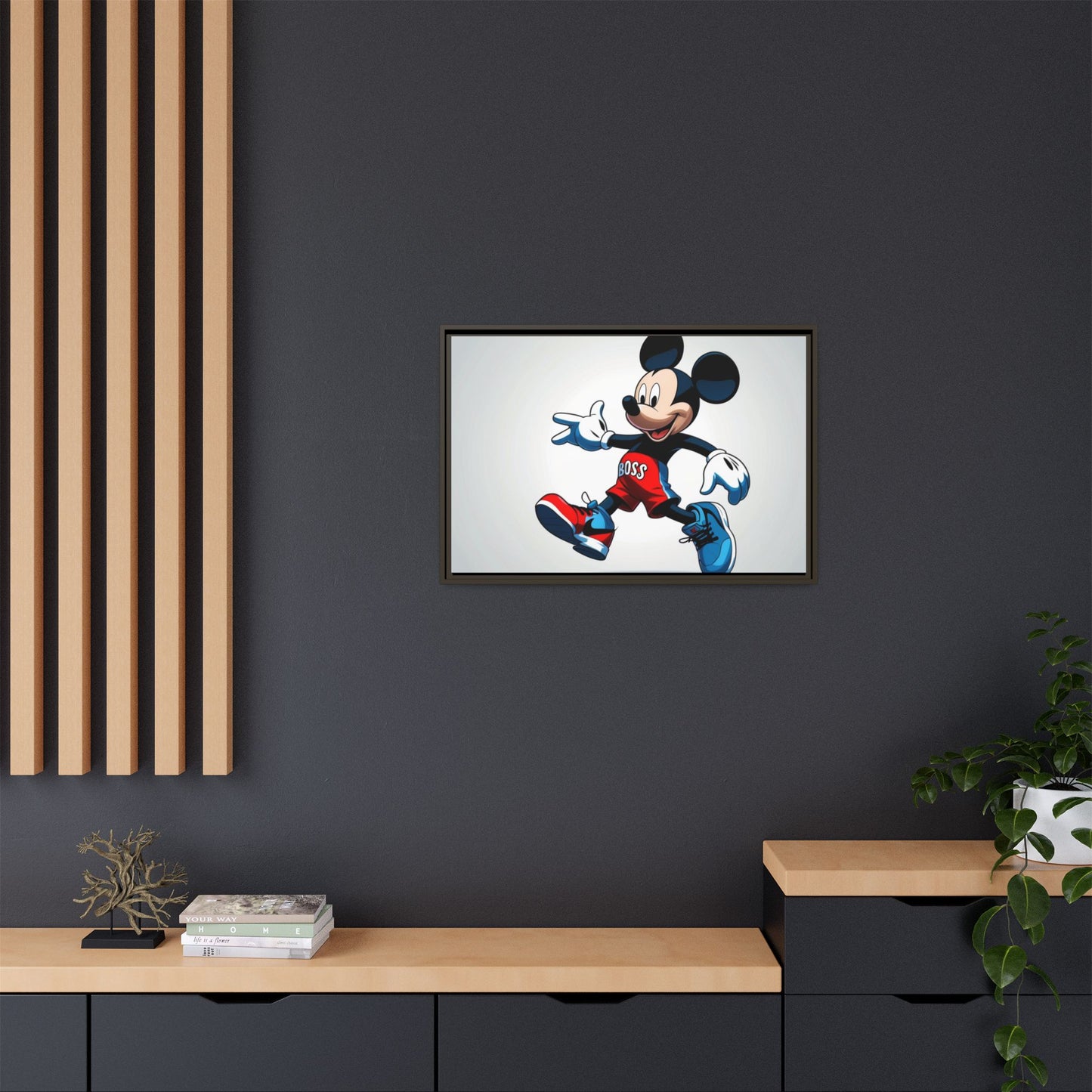 Mickey Mouse Boss Framed Canvas Art