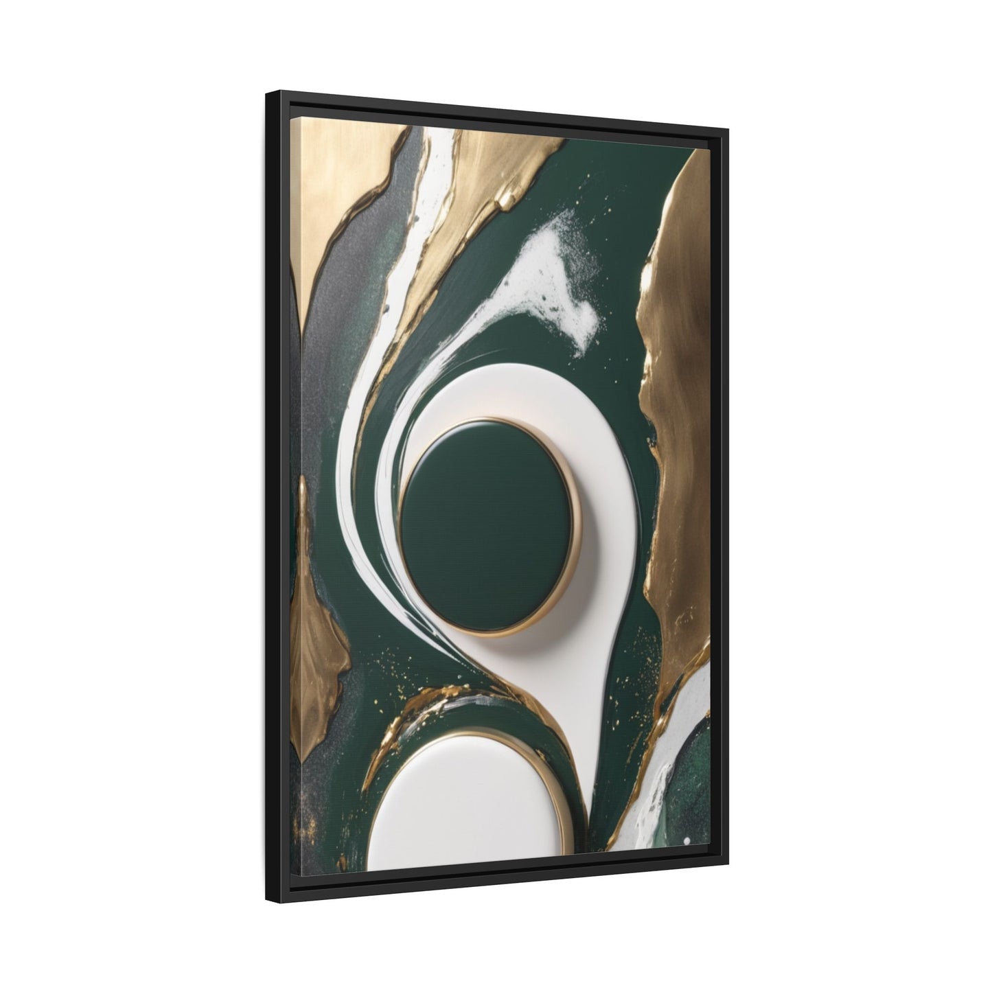 Elegant Abstract Framed Canvas Art - Modern Multi-Color Home Decor