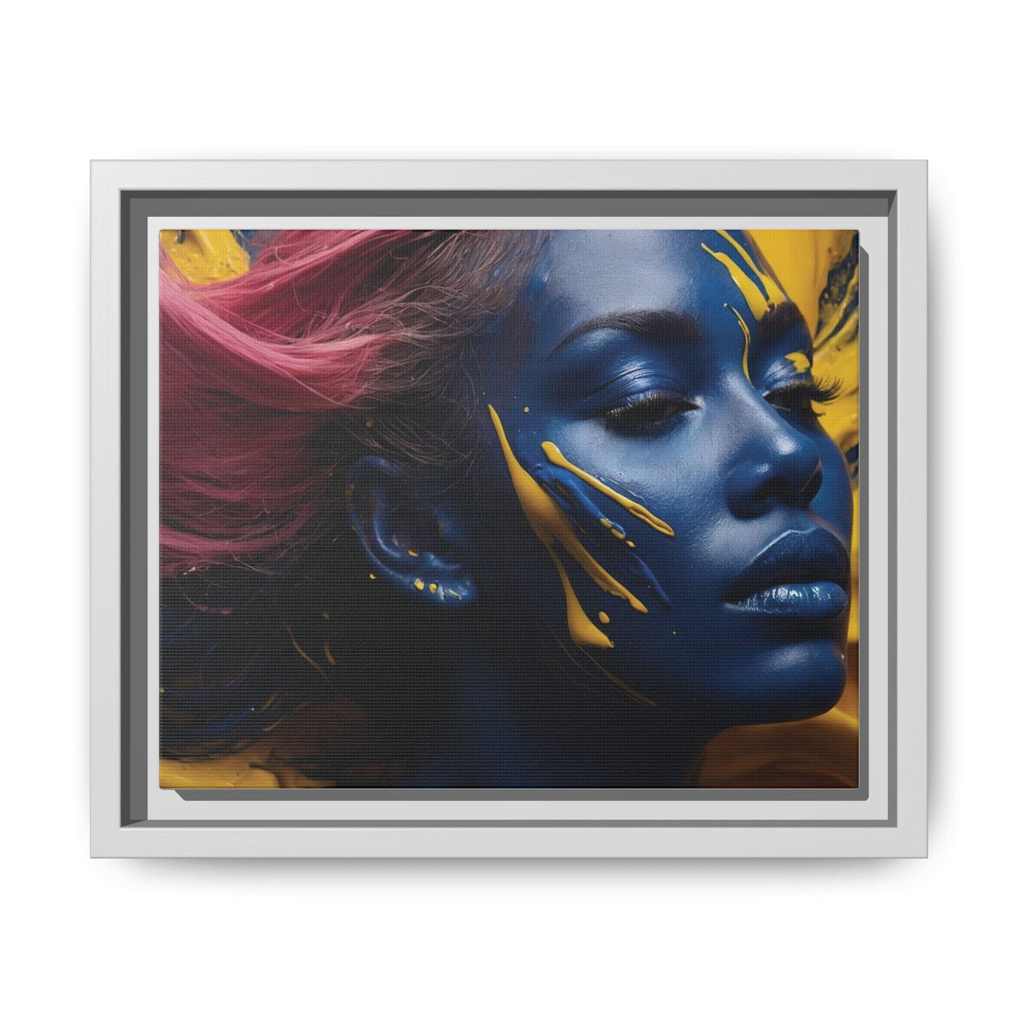 Vibrant Abstract Art Print - Multicolor Framed Canvas Wall Decor