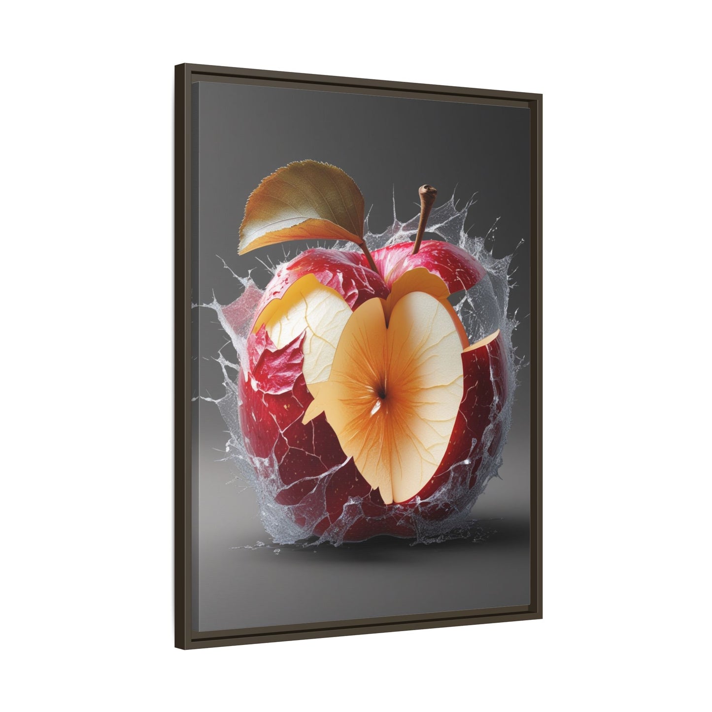 Framed Matte Canvas - Cracked Apple Art - Unique Home Decor