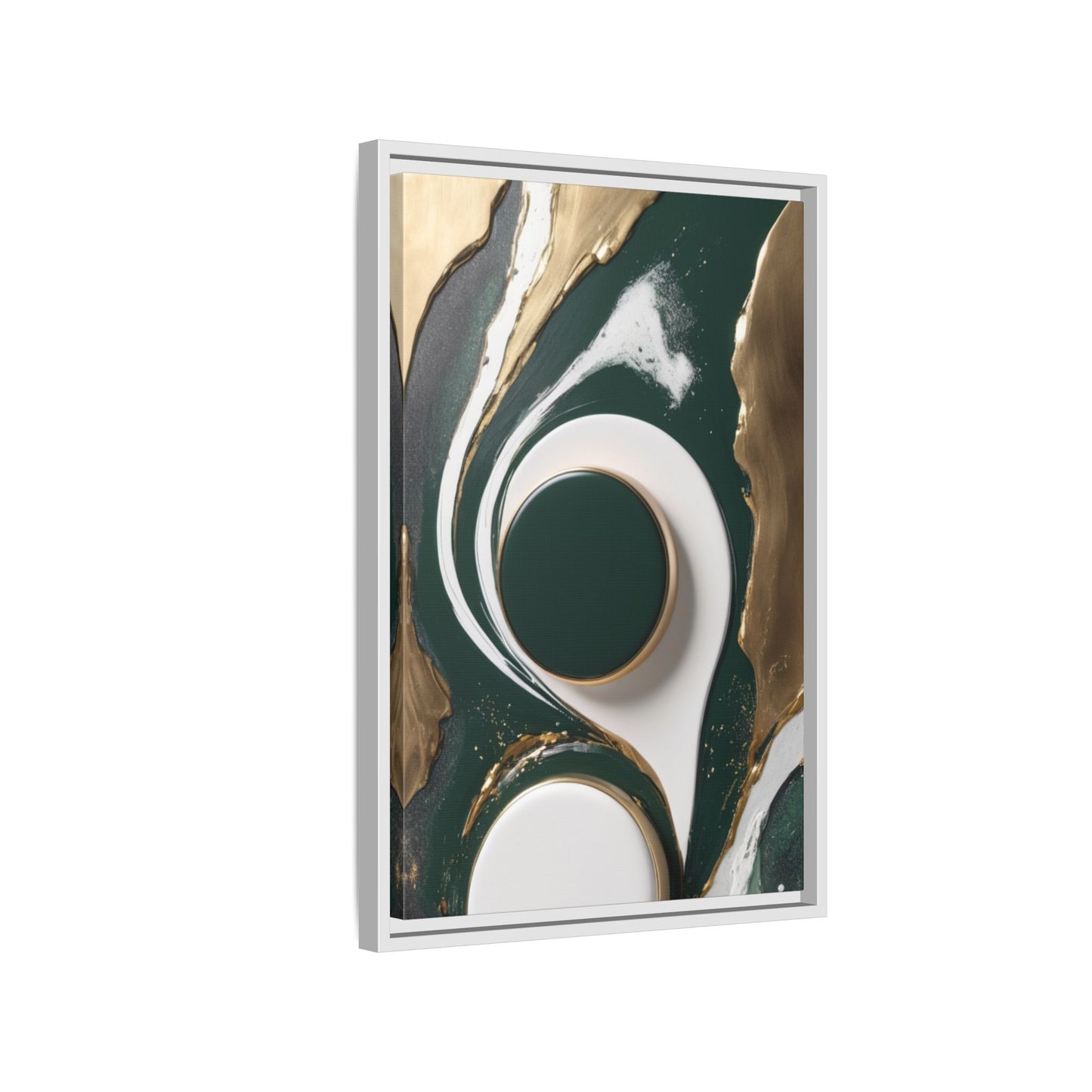 Elegant Abstract Framed Canvas Art - Modern Multi-Color Home Decor