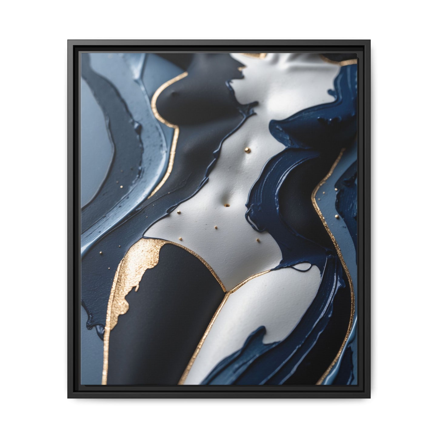 Sculpted in Midnight-Nude Canvas Print